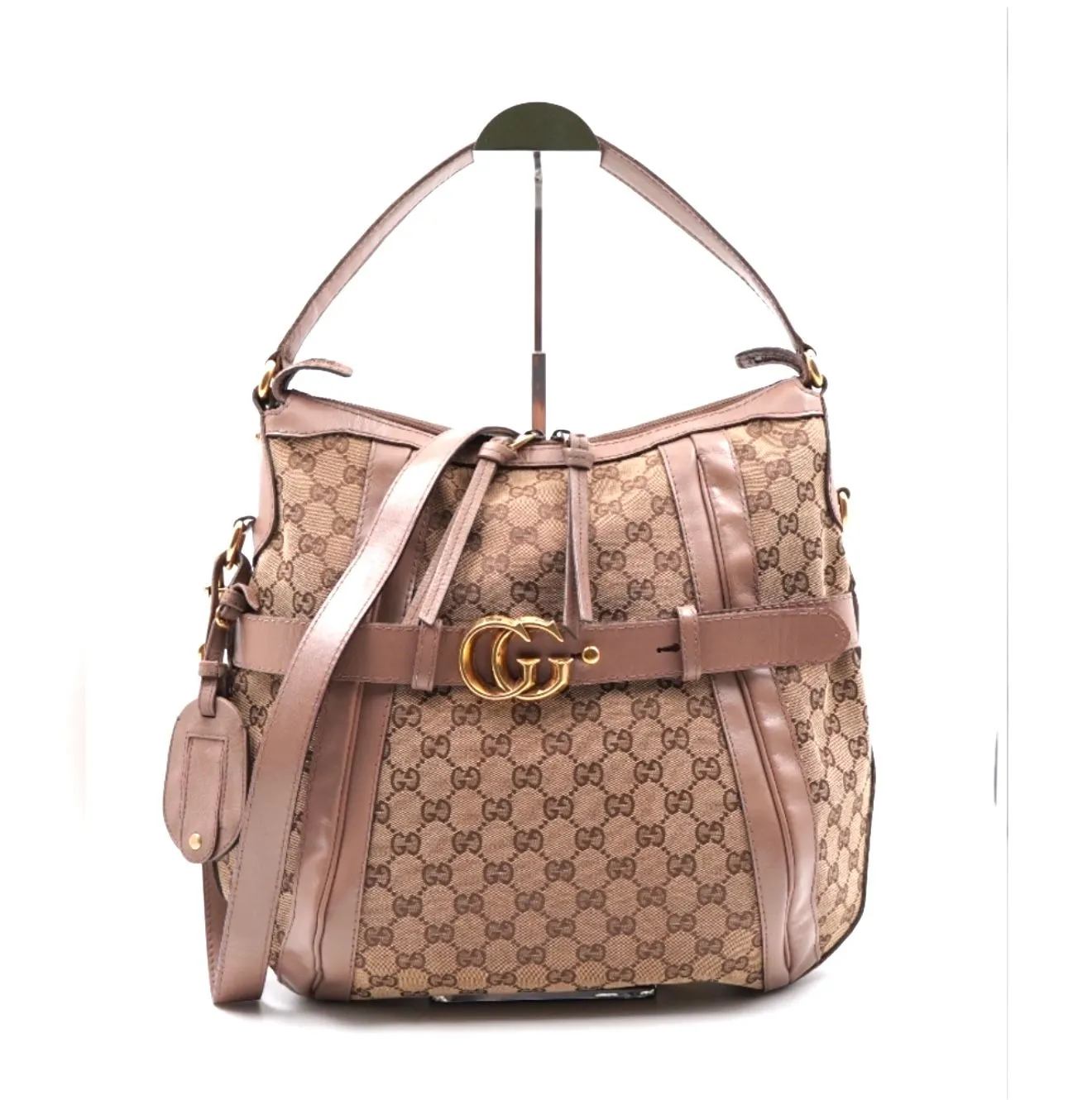 Product image for 1036 🟤👜✨ Gucci GG Canvas Medium Running Hobo – Brown Monogram Canvas
