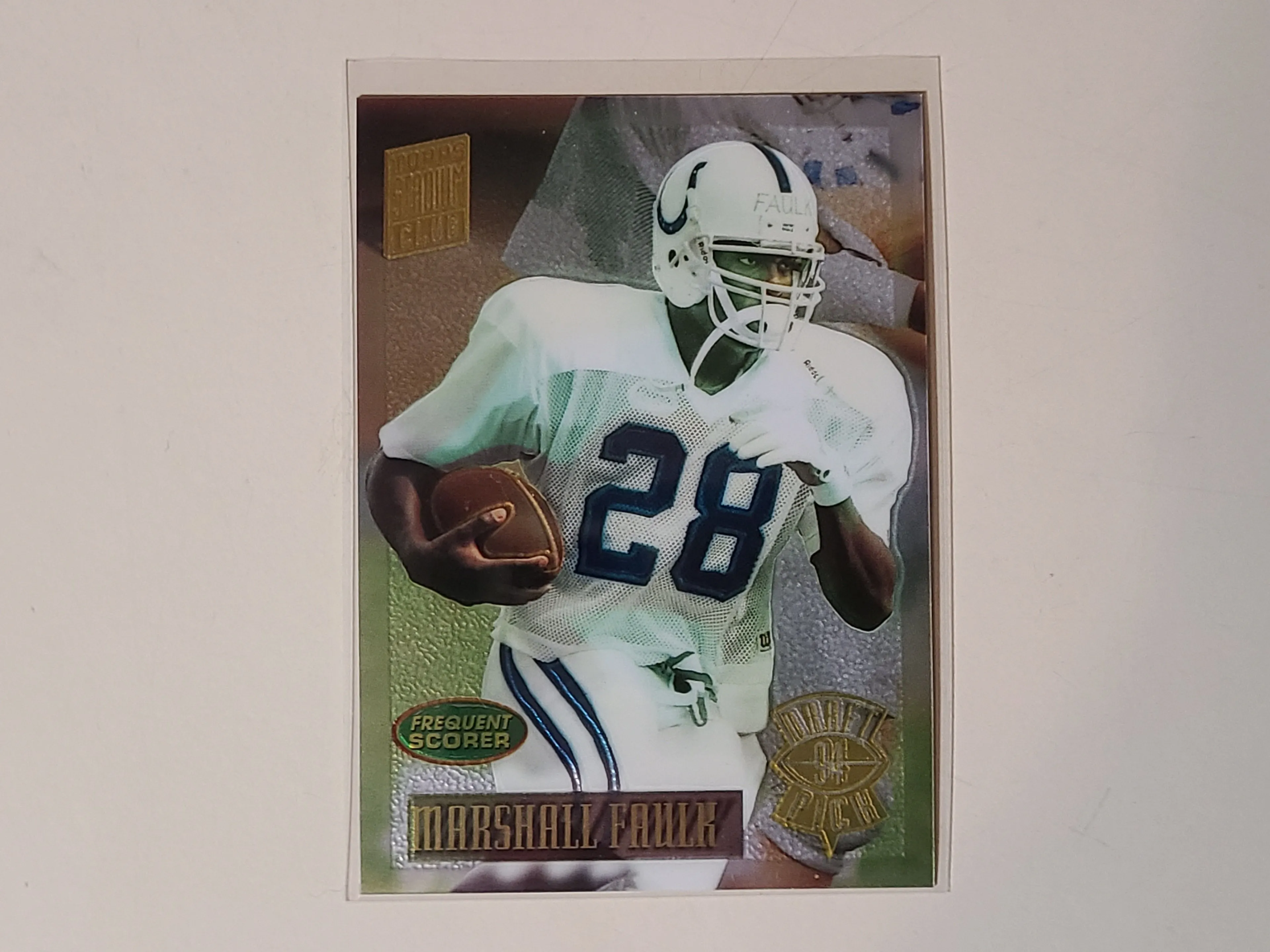 Product image for Marshall Faulk 1994 Topps Stadium Club Frequent Scorer Rookie