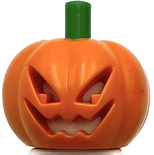 Product image for LEGO NEW #20695PB01 ORANGE PUMPKIN JACK O LANTERN HALLOWEEN Minifigure Head