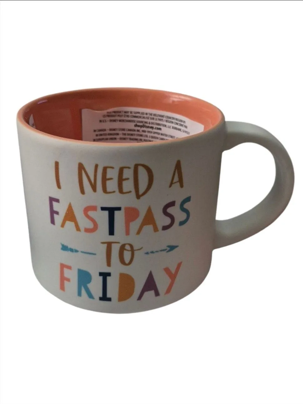 Product image for " I NEED A FAST PAST TO FRIDAY " - FUNNY DISNEY PARKS LOVERS CUTE COFFEE MUG NEW