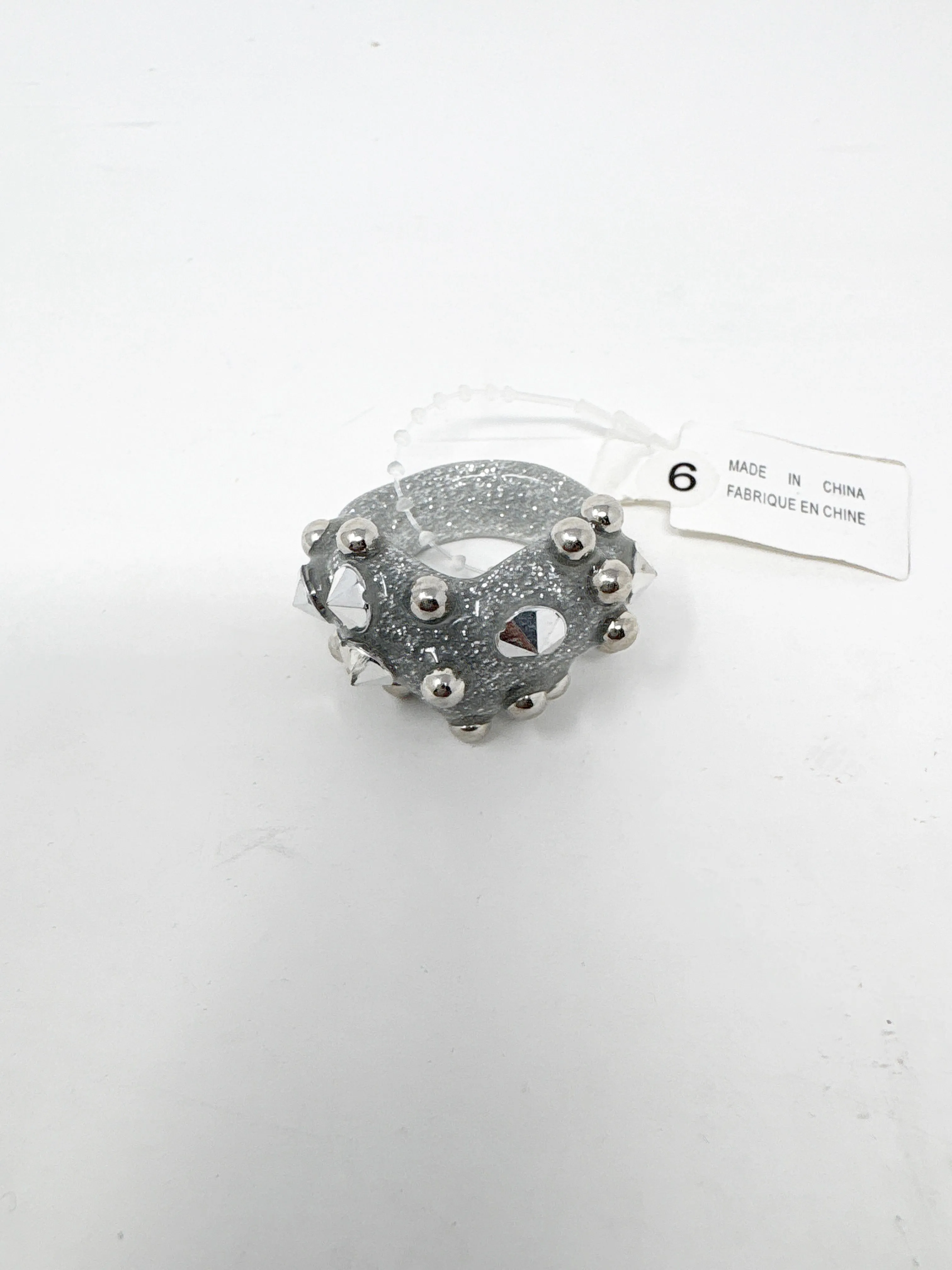 Product image for #265 Urban Outfitters Glitter & Stud Ring; Size 6