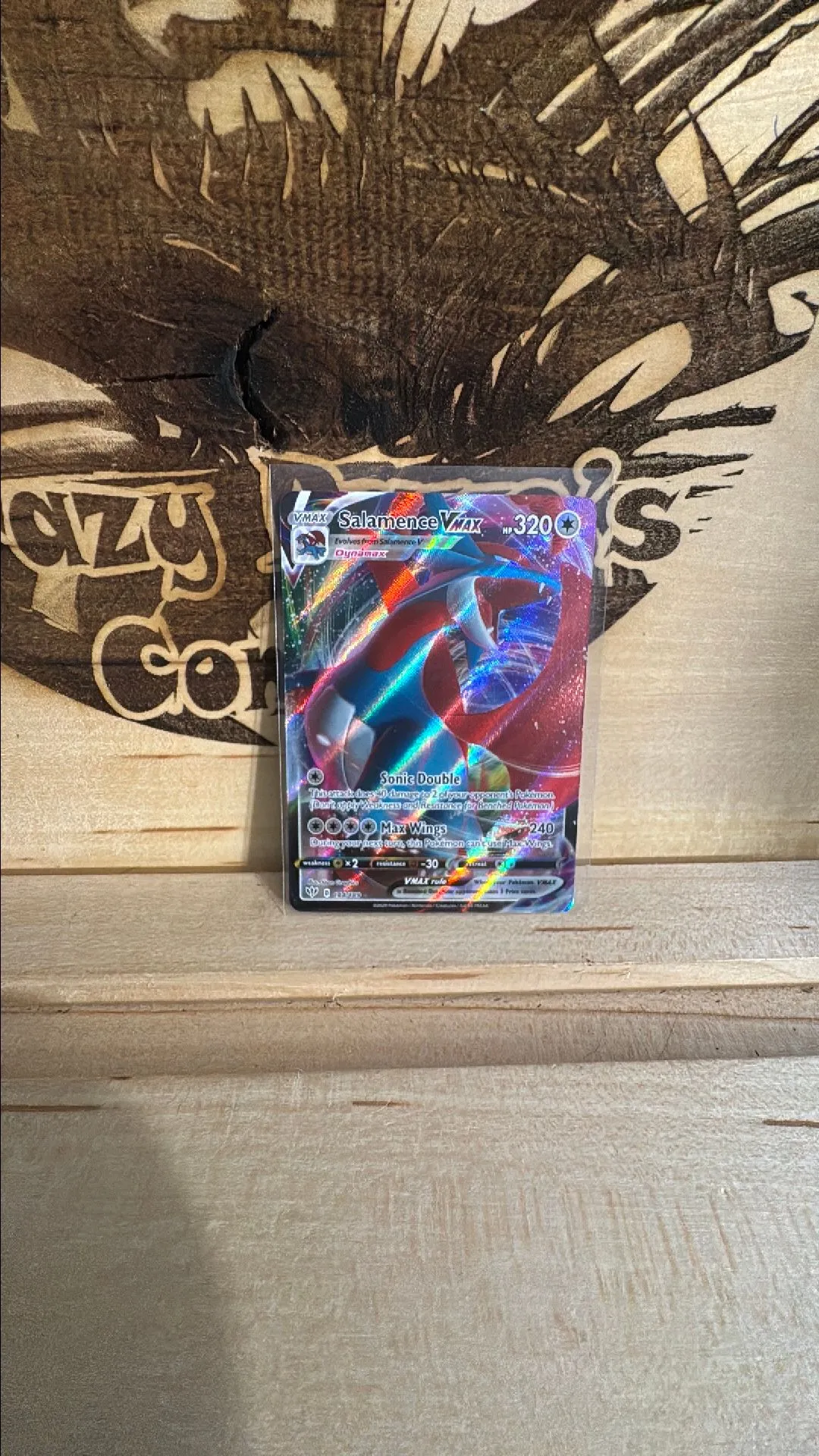 Product image for Salamence VMAX #144 Pokemon Darkness Ablaze