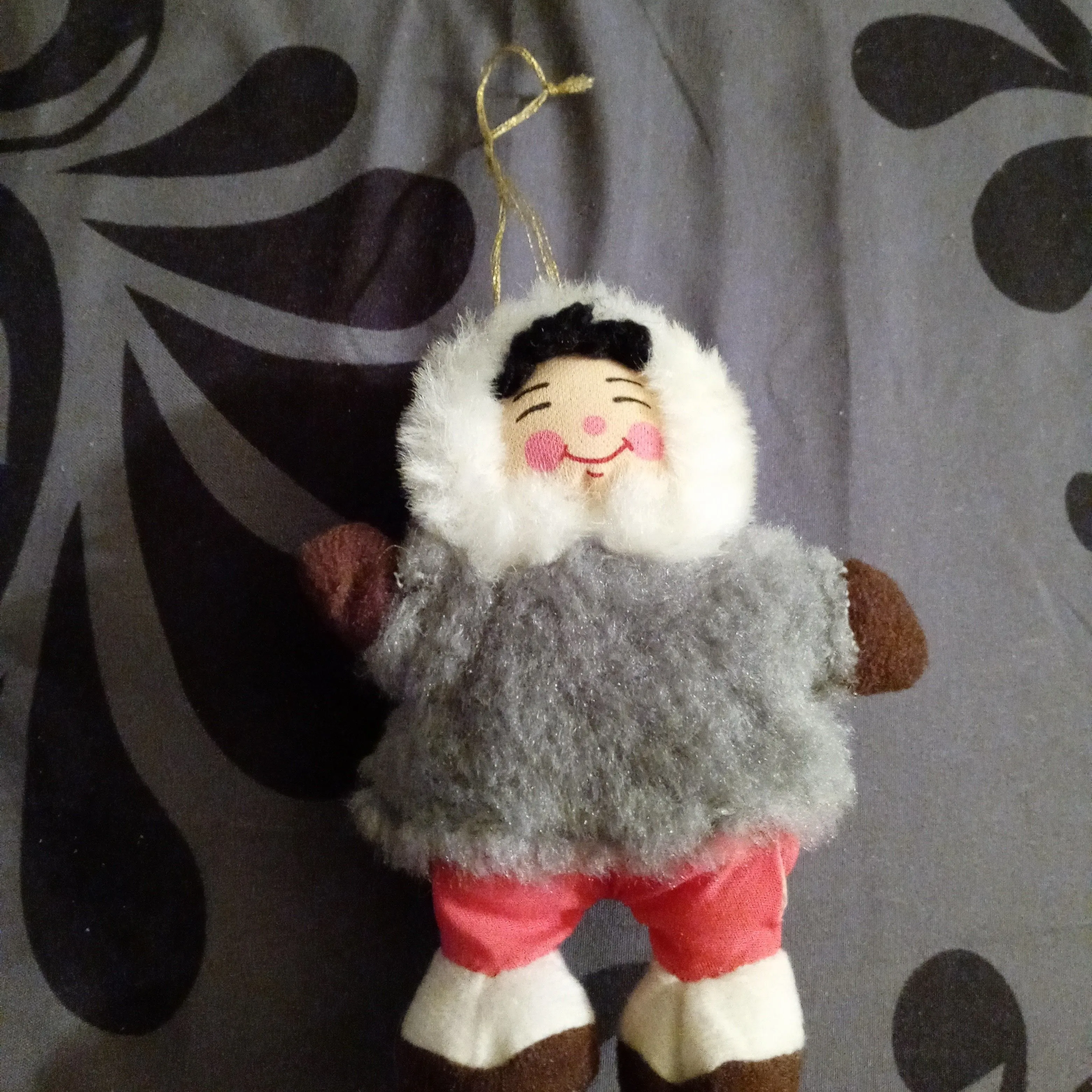 Product image for  vintage Eskimo stuffed ornament