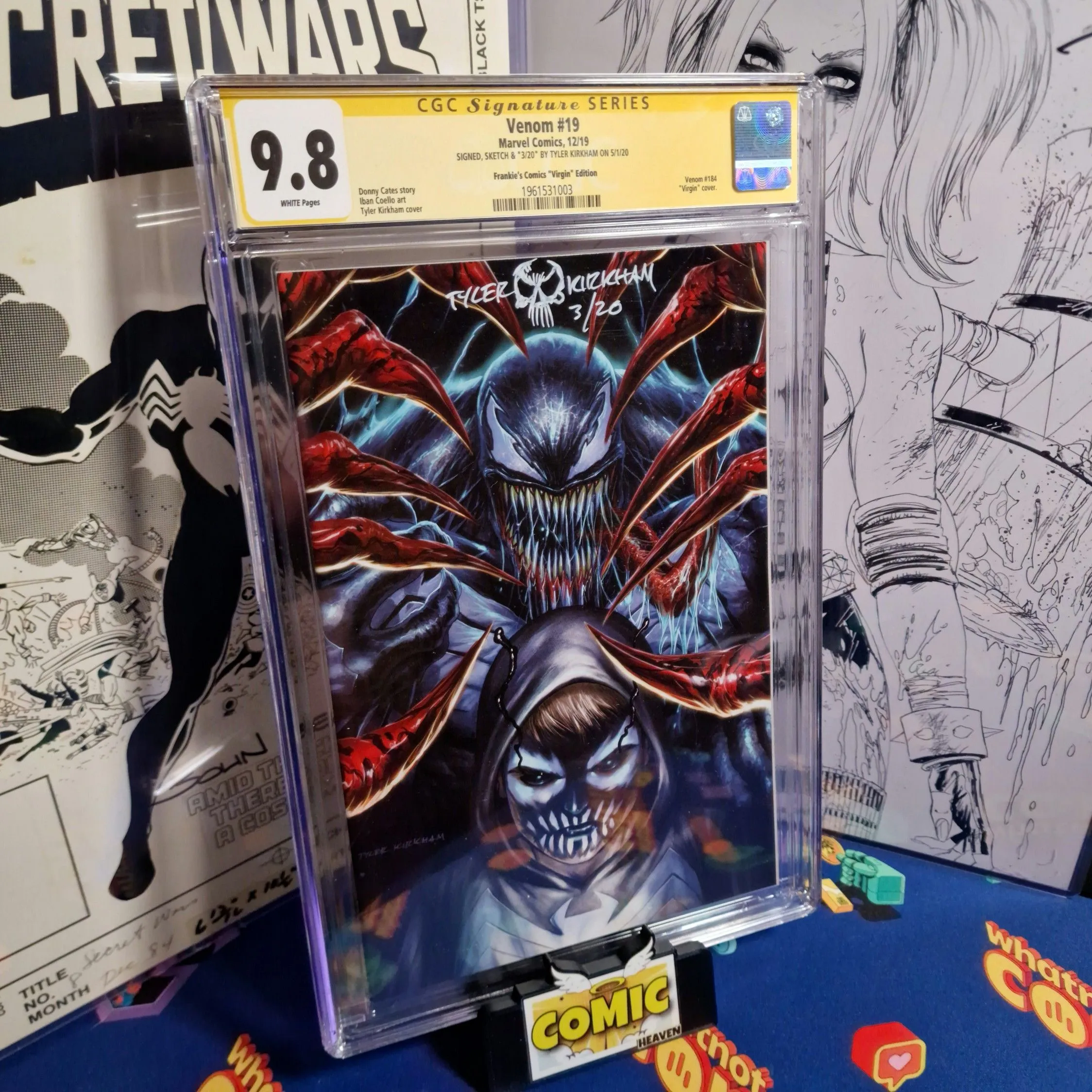 Product image for CGC. Venom #19 CGC SS 9.8 Tyler Kirkham Virgin Exclusive Signed & Sketched LTD 20 🔥