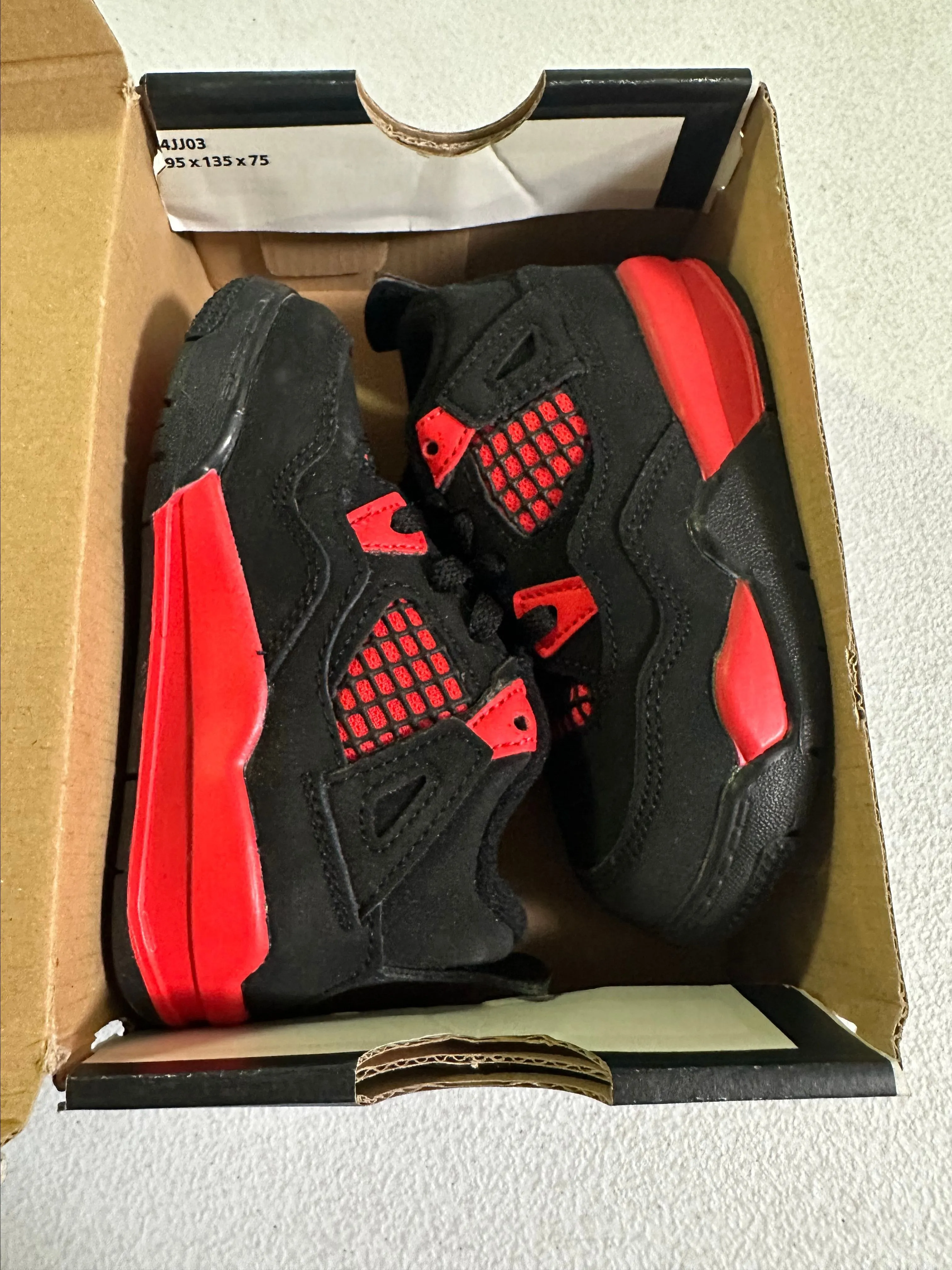 Product image for Jordan 4 Retro Red Thunder TD Sneakers 7C