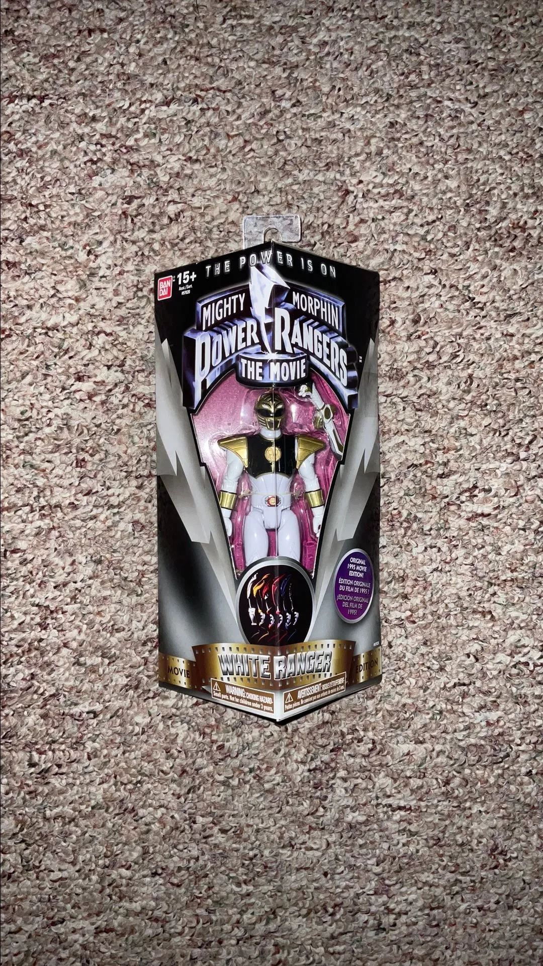 Product image for Bandai "Mighty Morphin Power Rangers: The Movie" White Ranger 5" Action Figure