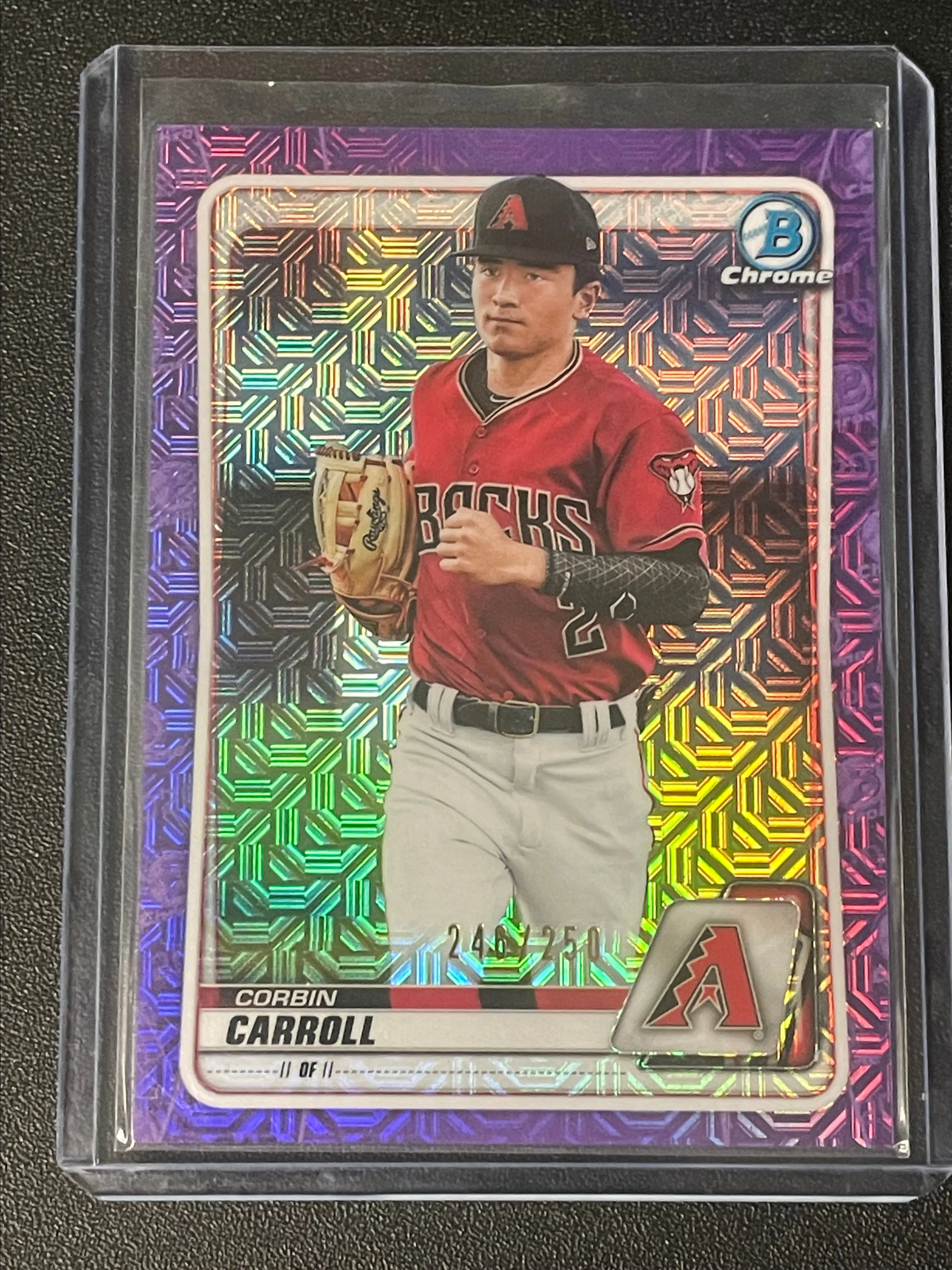Product image for 2020 Bowman Chrome Corbin Carroll Mega Box Mojo #246/250 - Arizona Diamondbacks