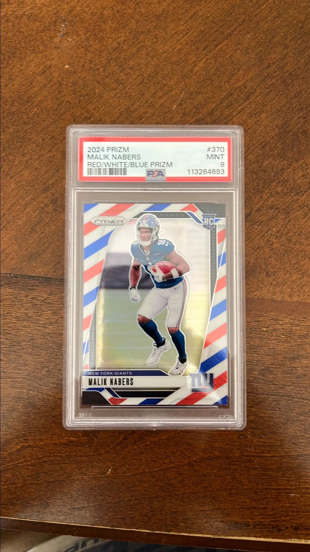 Product image for 2024 Prizm Malik Nabers Red, White and Blue Parallel