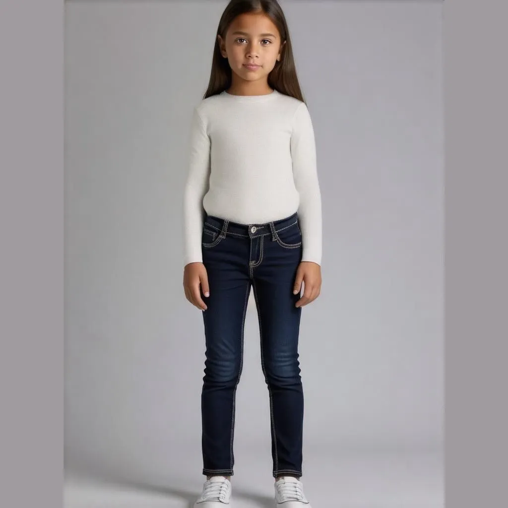 Product image for Girls H&M Denim Jeans Size 11-12Y Blue