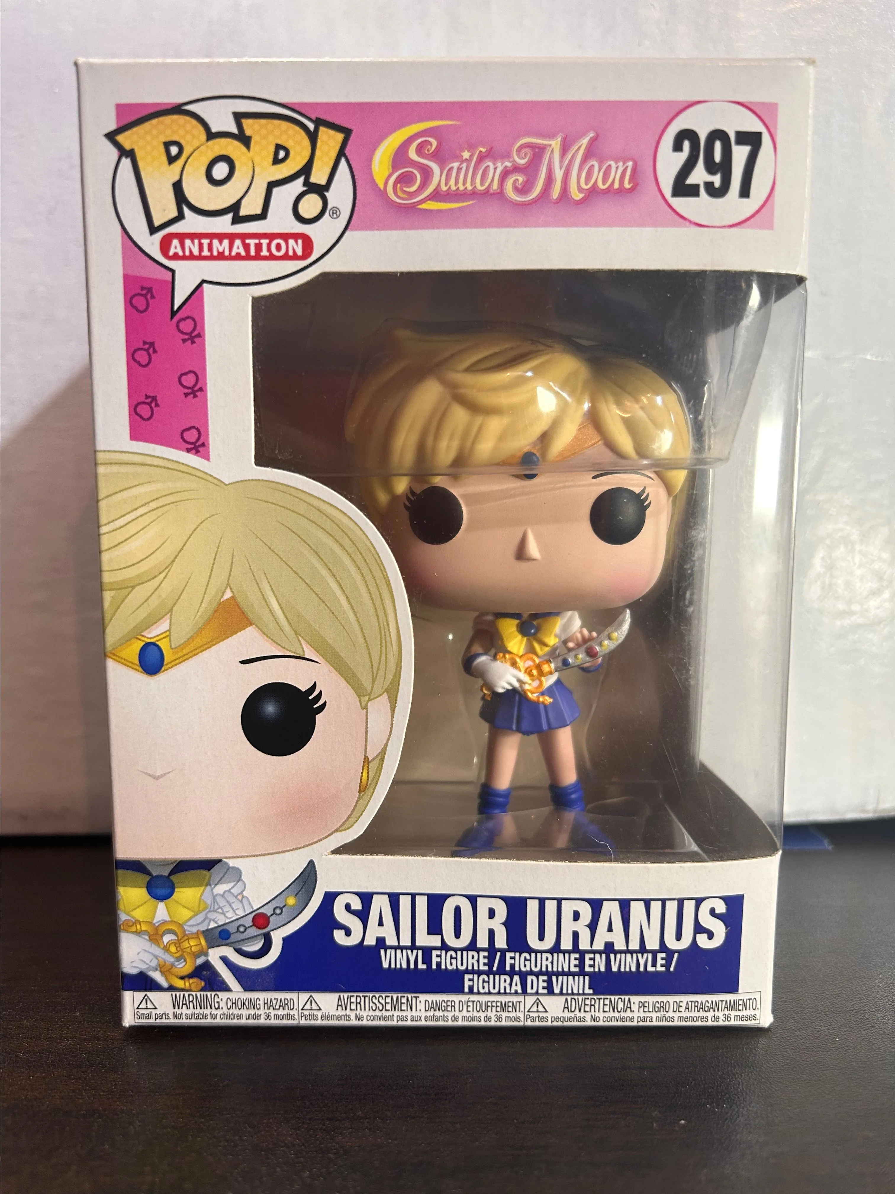 Product image for Sailor Uranus Sailor Moon Animation Vaulted Funko Pop 297 With Protector