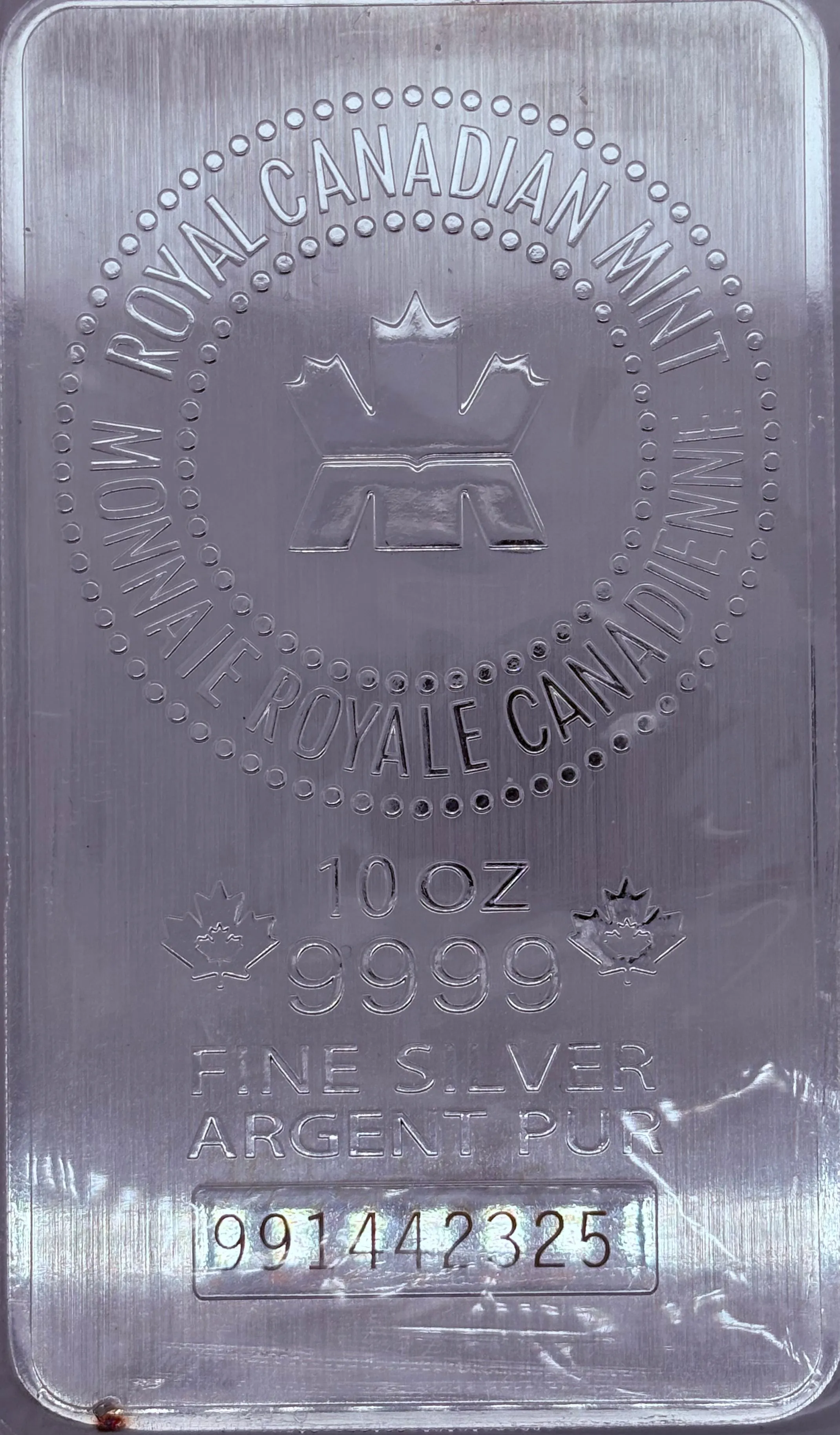 Product image for Royal Canadian Mint 10oz Silver bar