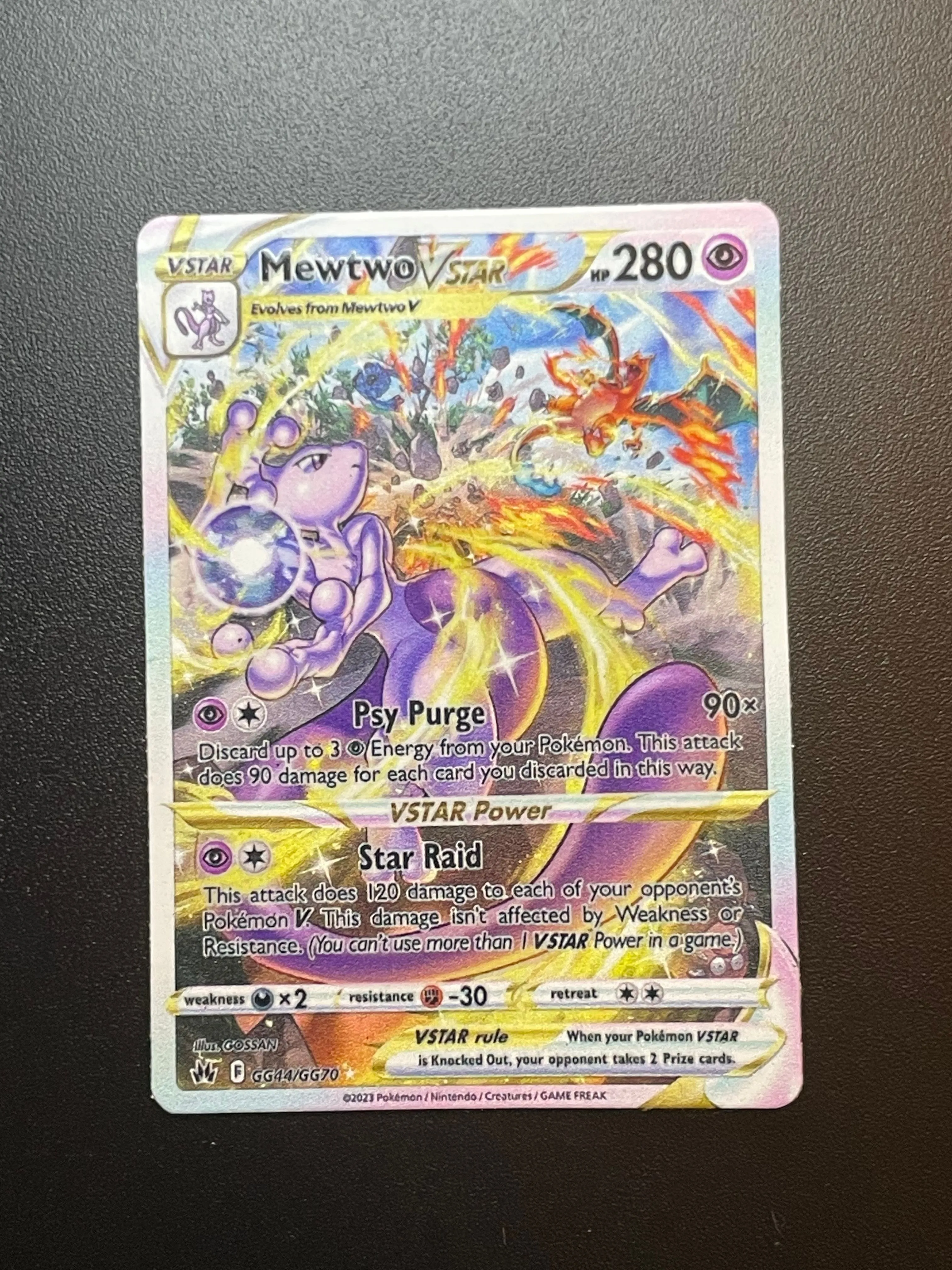mewtwo pokemon card crown zenith Mewtwo VSTAR Crown Zenith GG44/GG70 PSA 9 – TBC Games main image 0