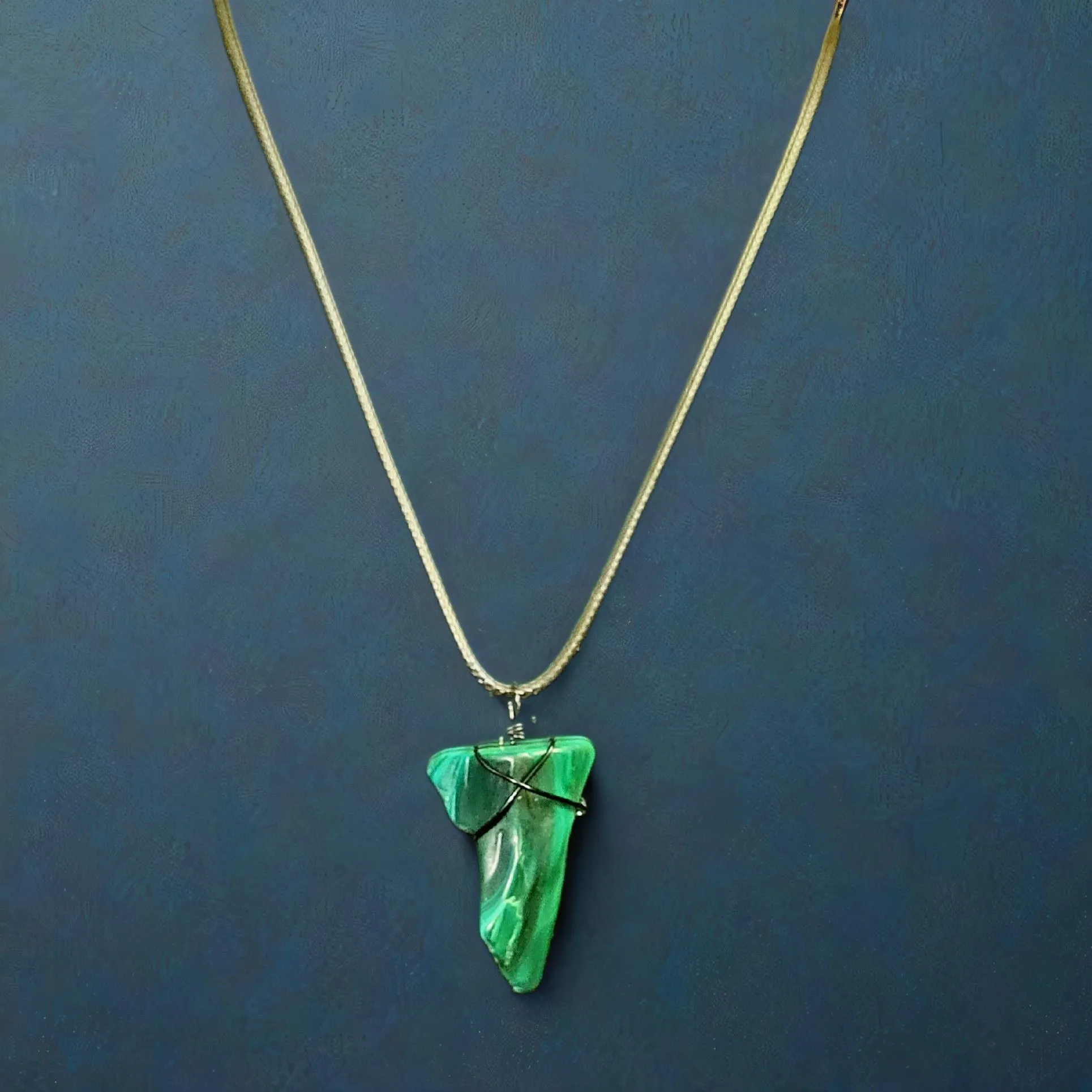 Product image for 5-28. Wrapped Malachite Jewelry set