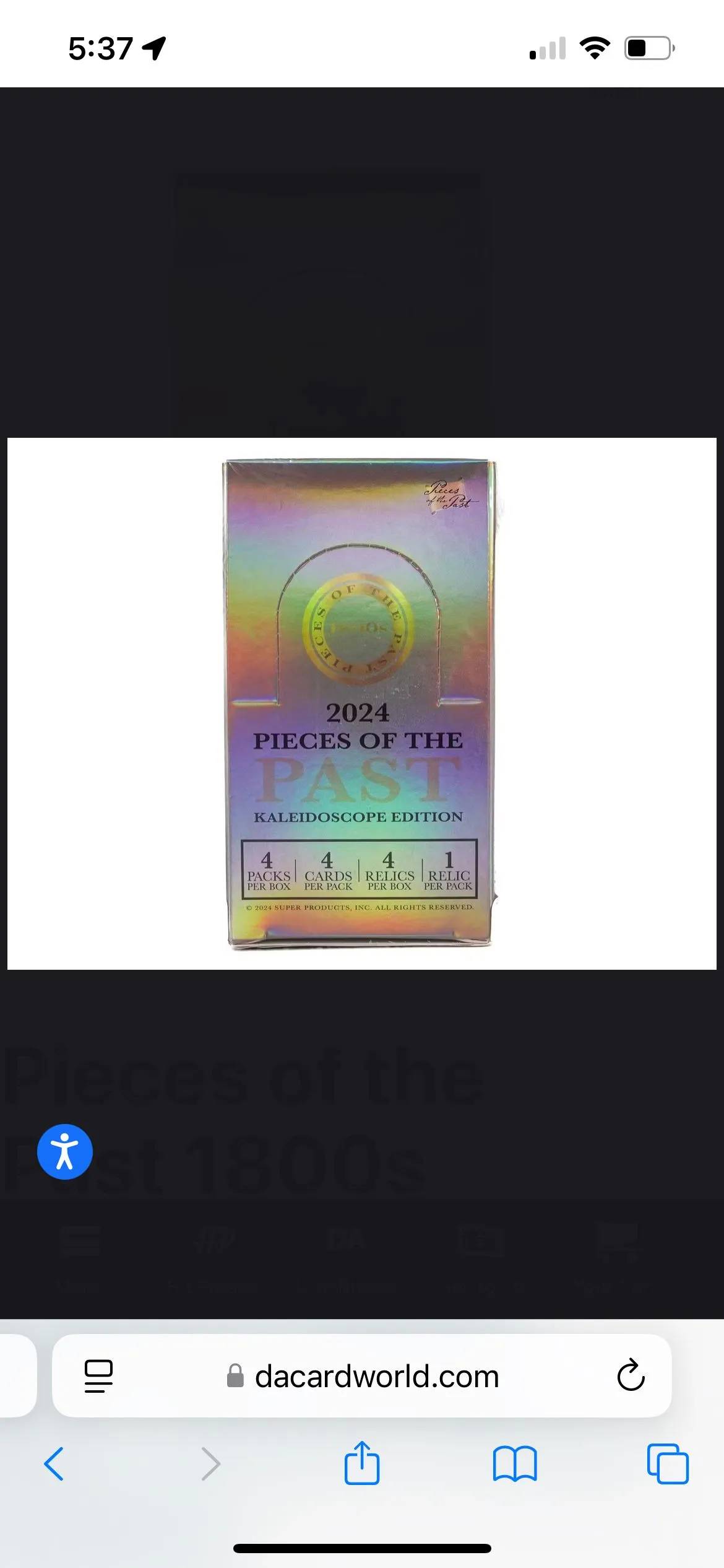 Product image for Pieces of the Past 1800s Kaleidoscope Edition Hobby Box (Super Break 2024)