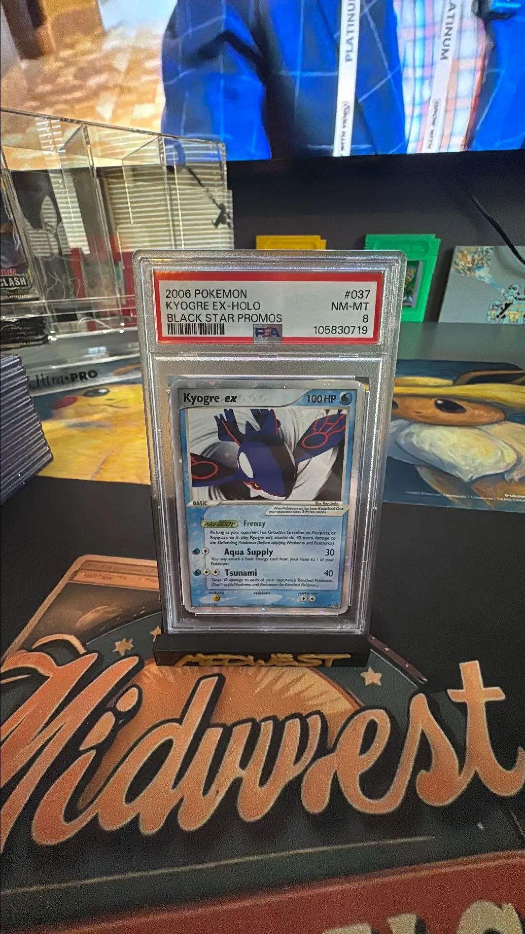 Product image for PSA 8 Kyogre Ex Black Star Promo