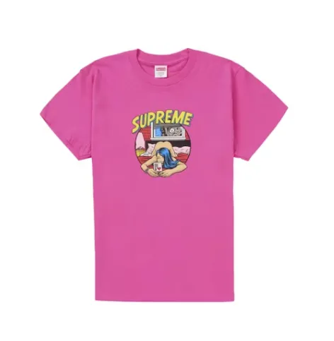 Product image for Supreme Bedroom Tee Fuchsia - size L