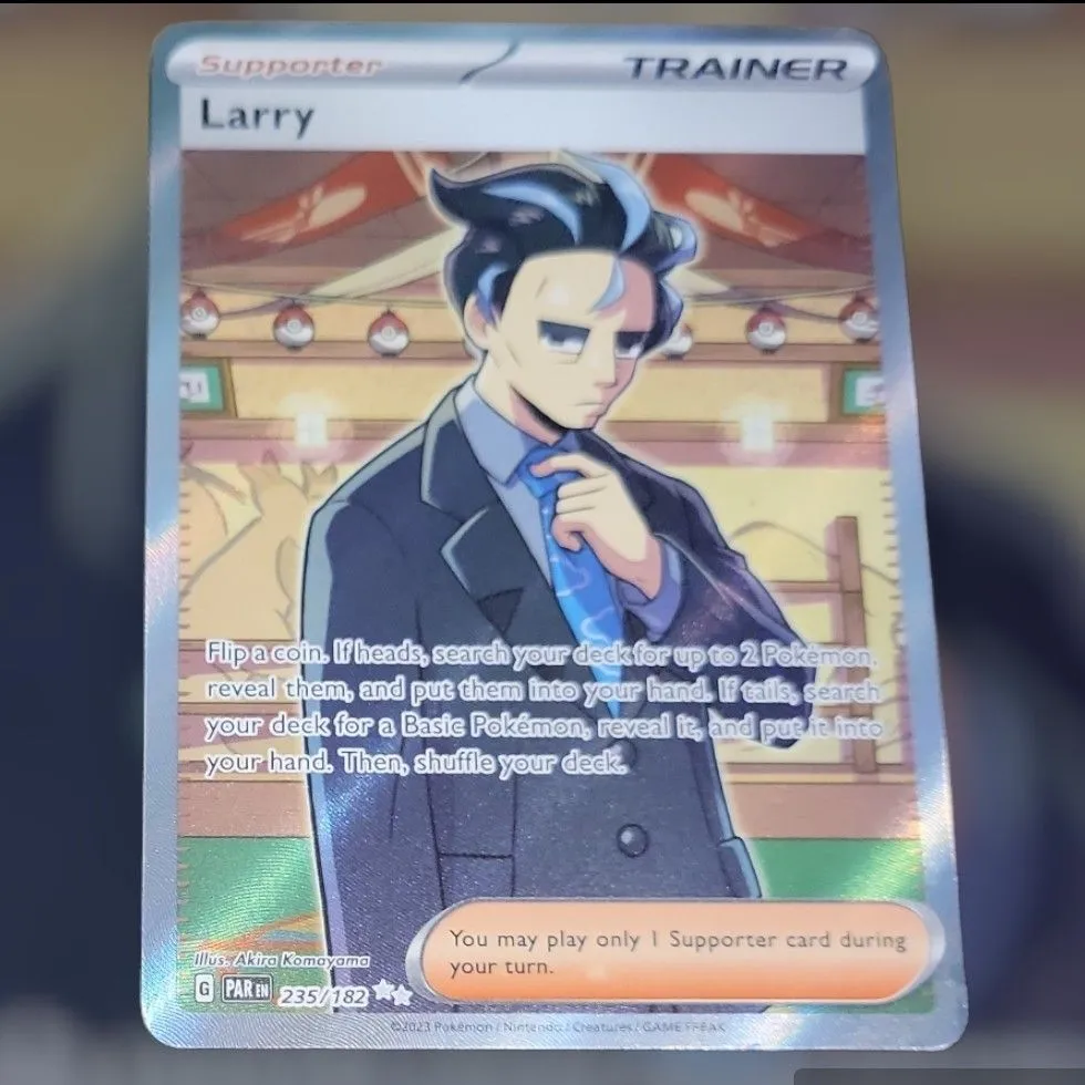 Larry 235/182 Full Art Trainer English Paradox Rift PAR EN Pokmon Card NM-  to NM  Whatnot: Shop, Sell, Connect
