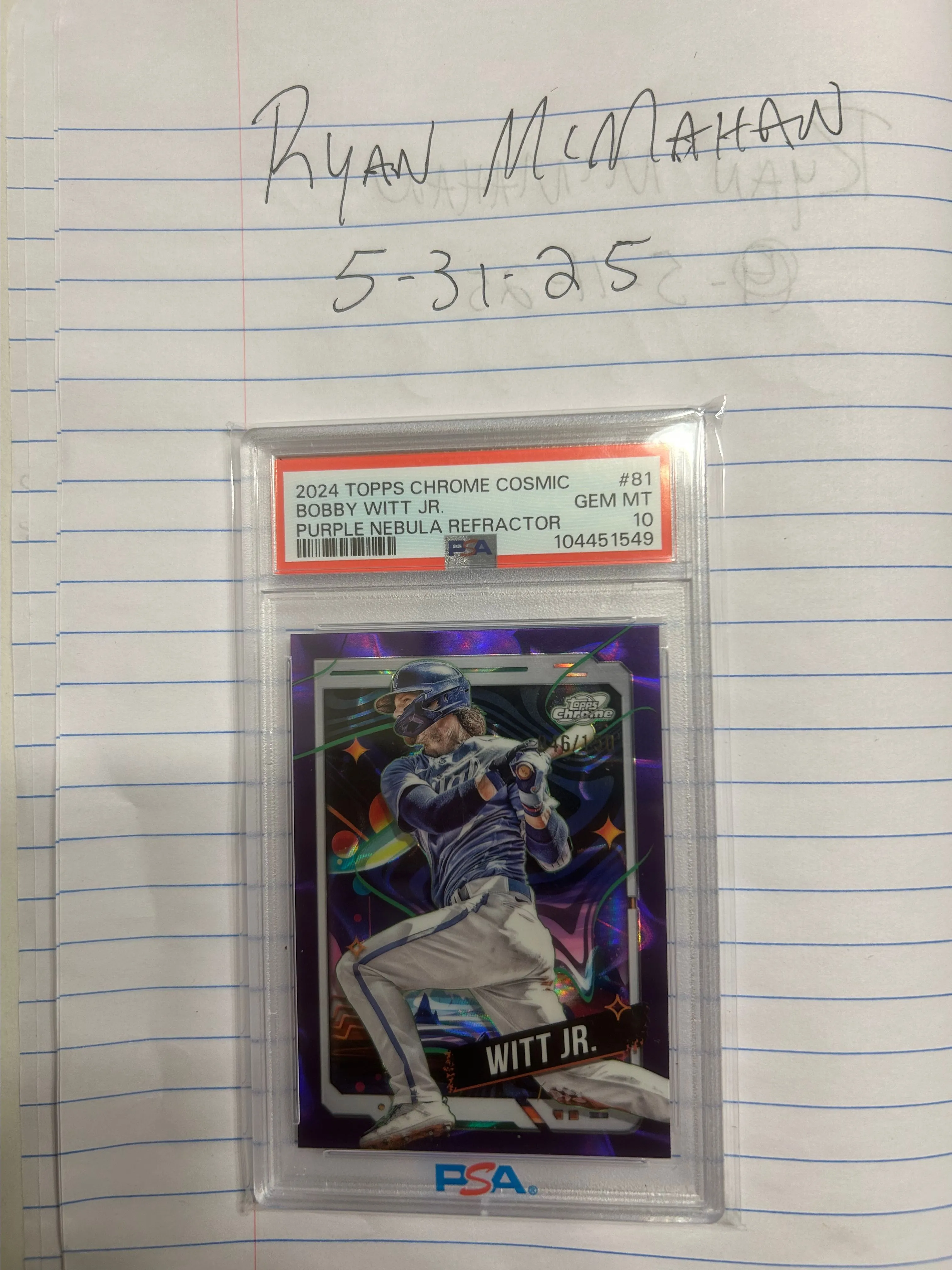 Product image for 2024 Topps cosmic Bobby Witt JR.