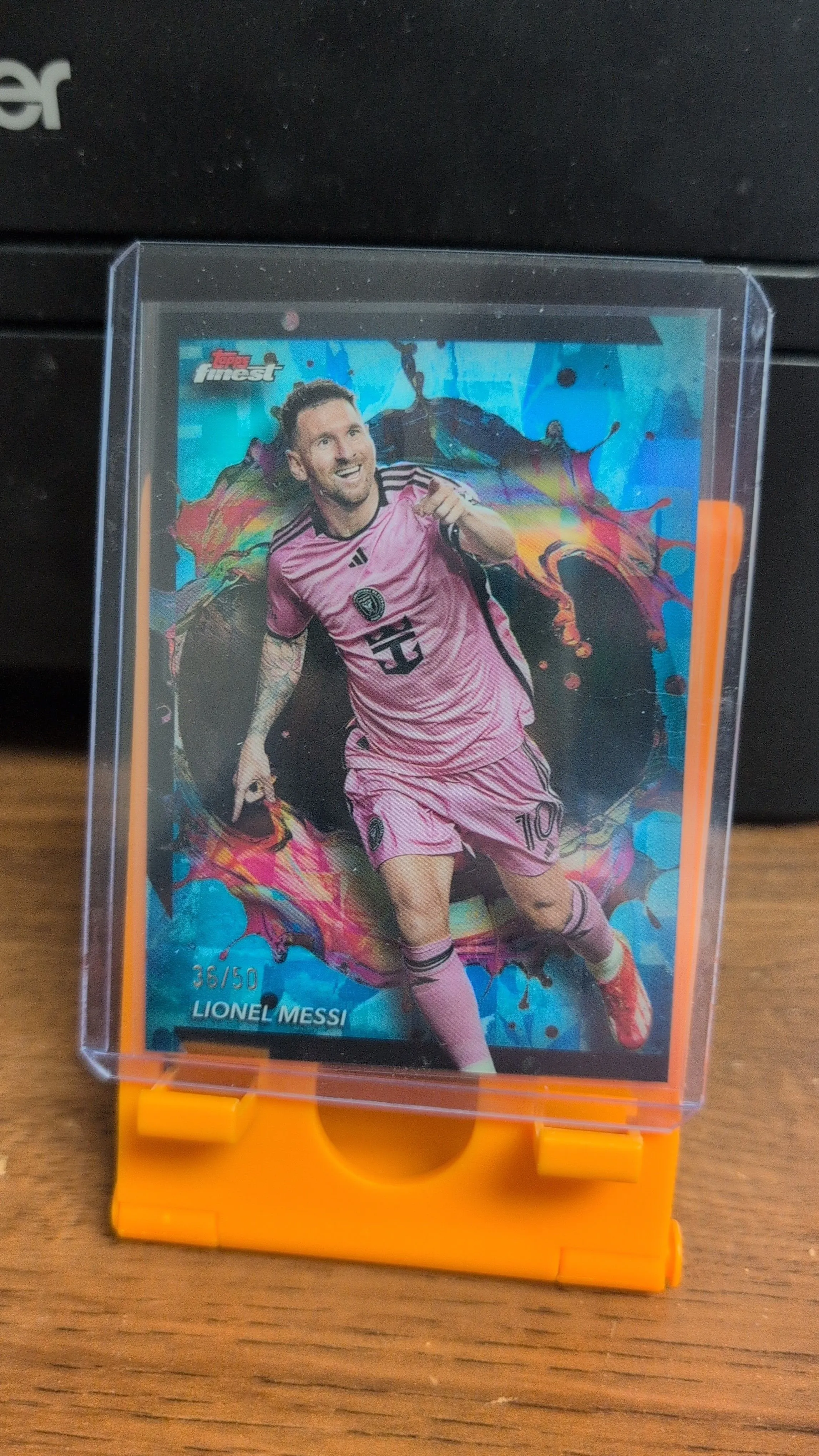 Product image for Lionel Messi 2024 Topps Finest #300 Blue /50