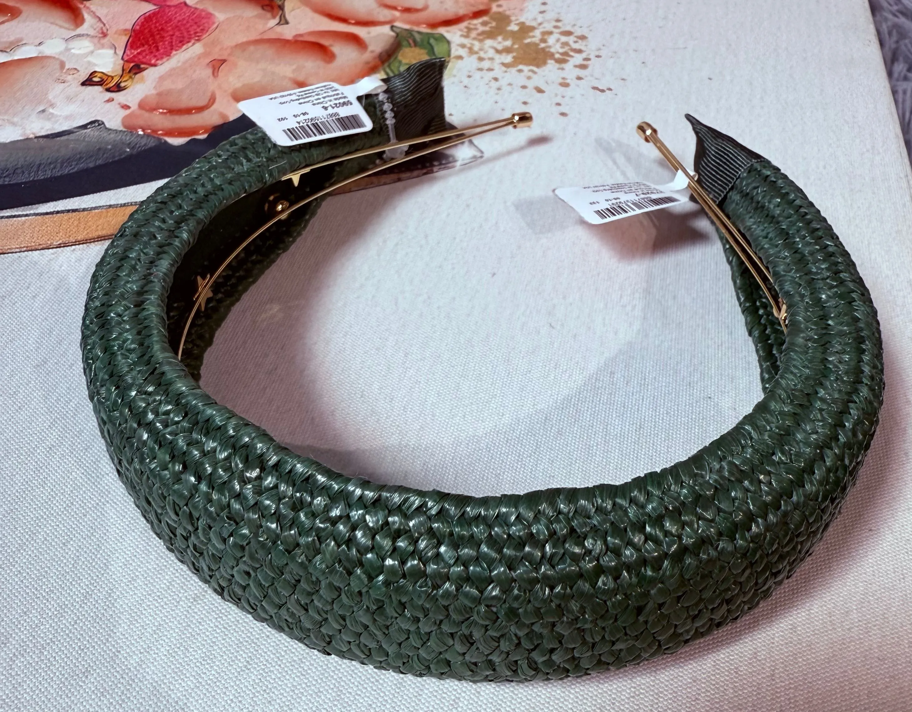 Product image for Claire's green breaded headband