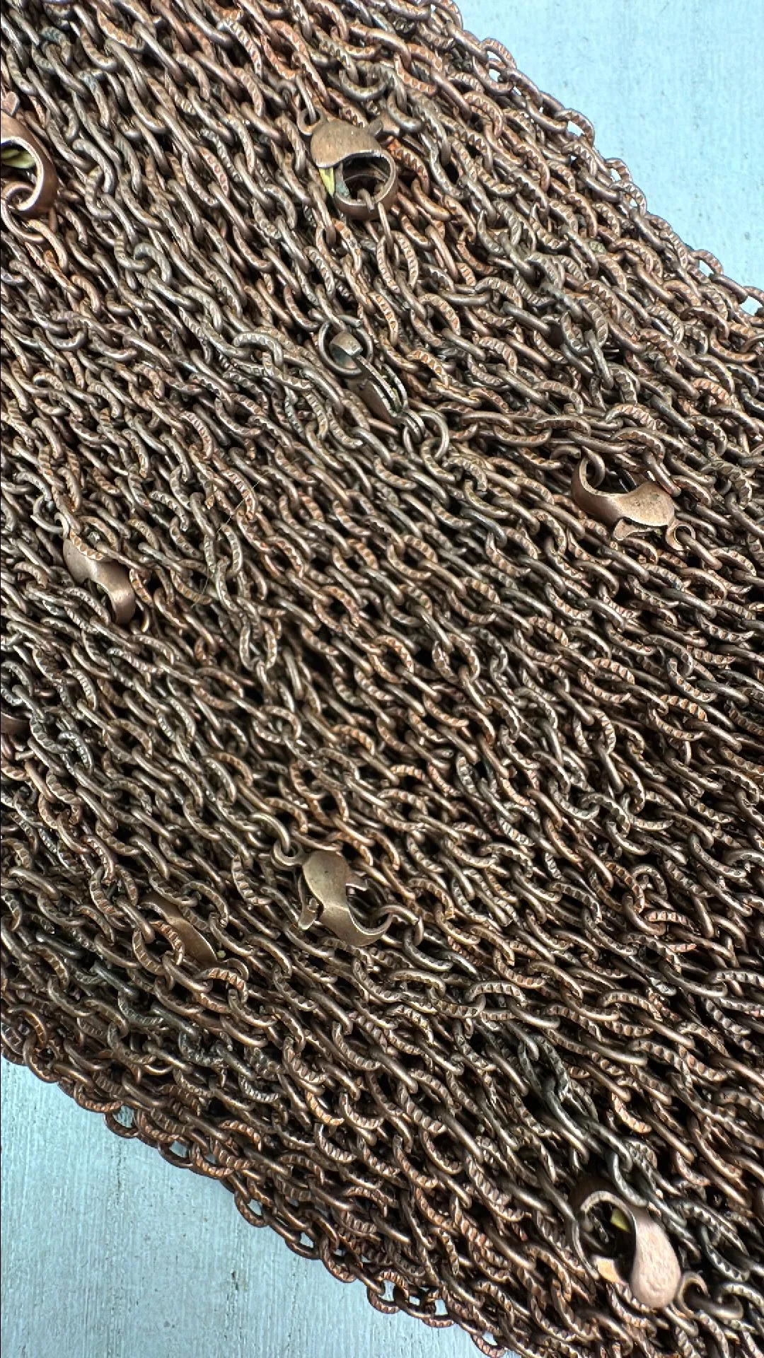 Product image for 100 pc Copper Tone Textured 26" Specialty Chain