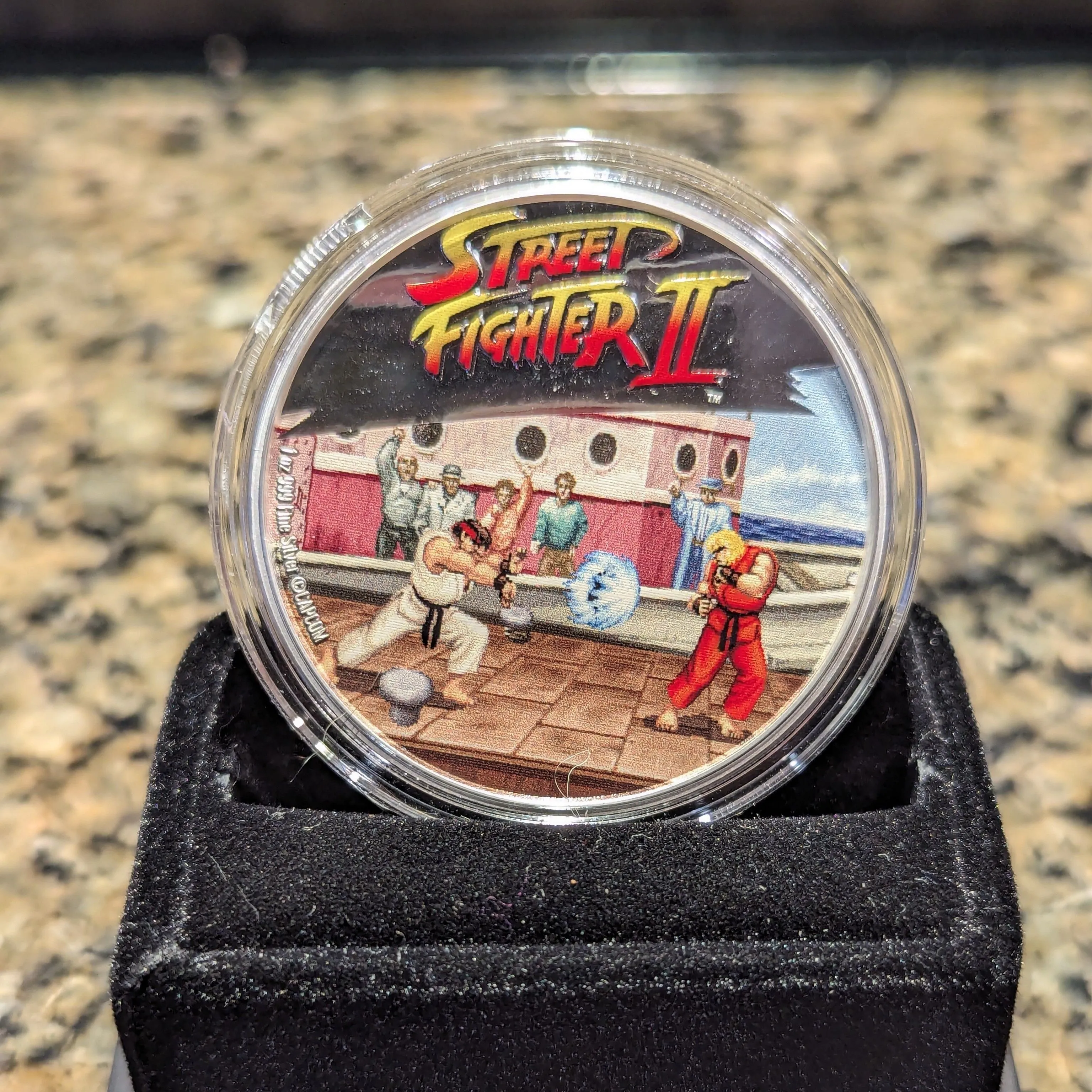 Product image for street fighter ii $2 coin with arcade box