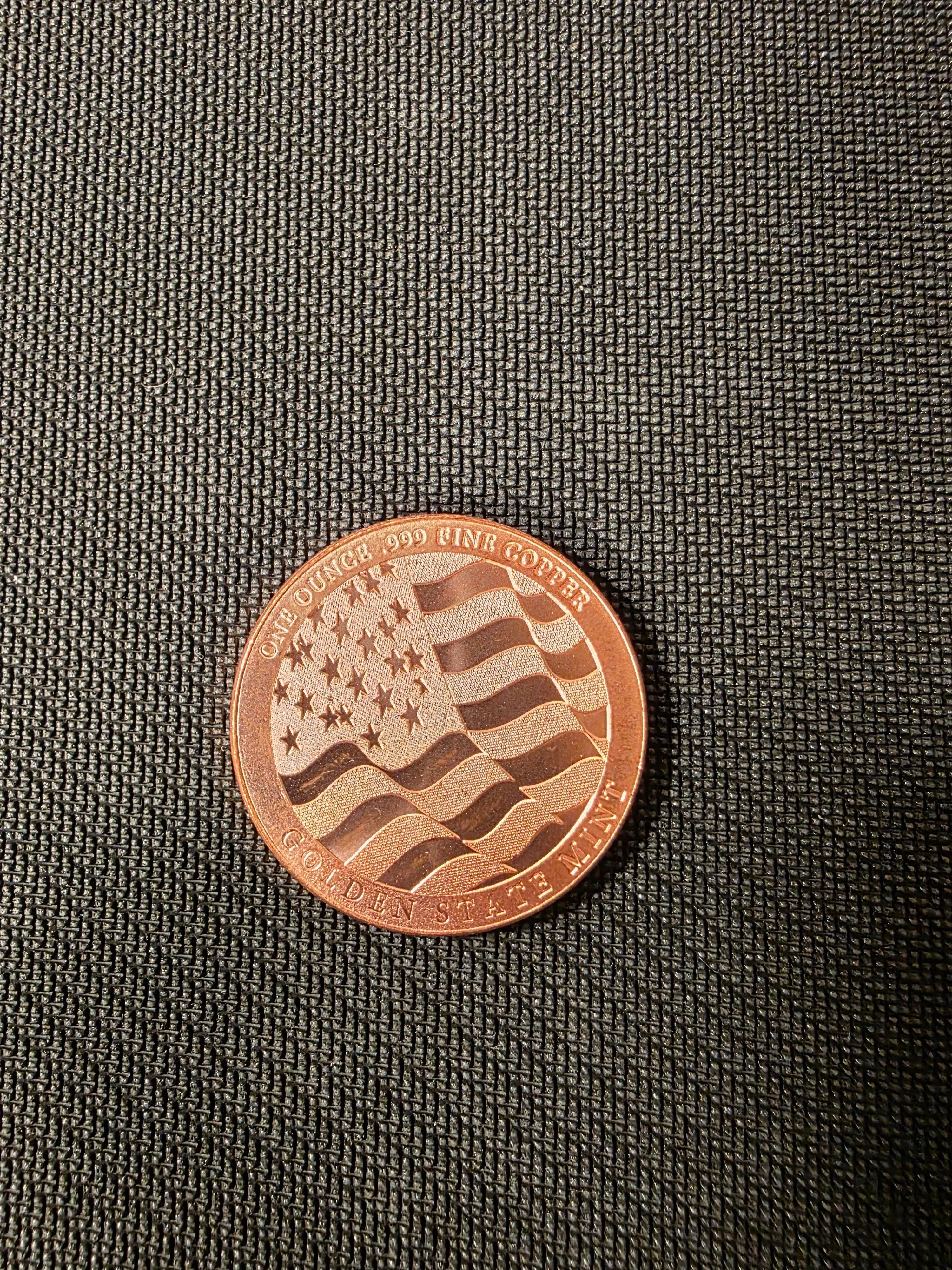 Product image for 1oz Flag/Eagle Copper