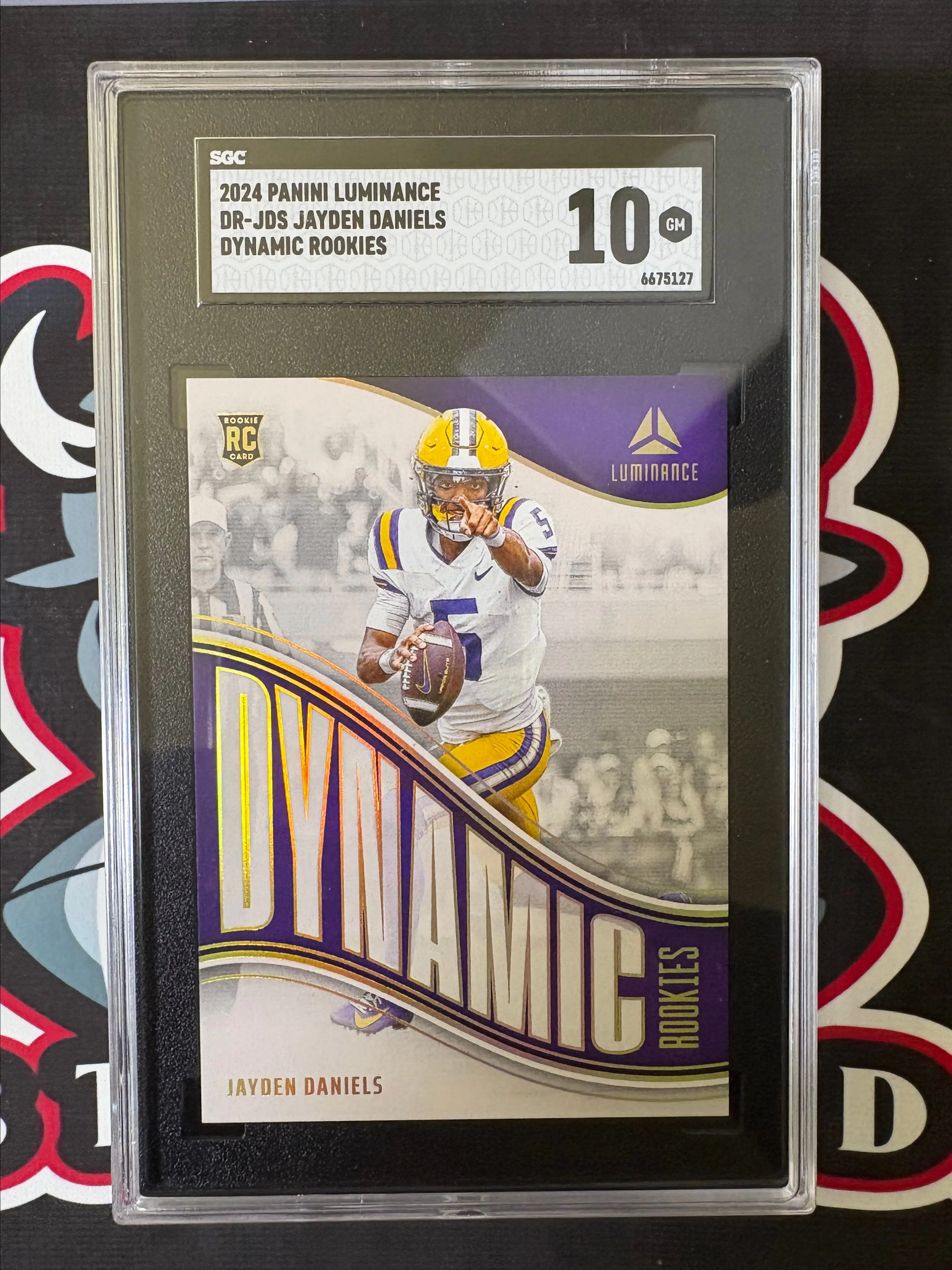 Product image for 2024 Panini Luminance #DR-JDS Jayden Daniels Dynamic Rookies SGC 10