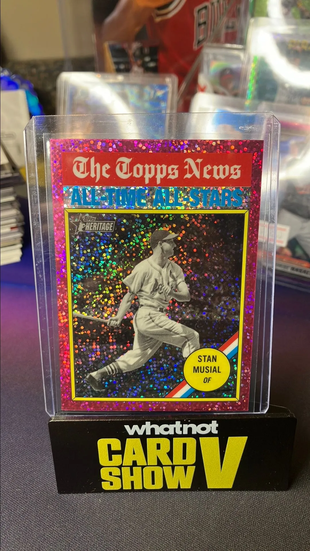 Product image for 2024 Topps Heritage Stan Musial Pink Sparkle