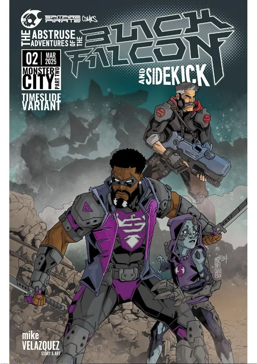 Product image for Black Falcon and Sidekick (TIMESLIDE VARIANT COVER)