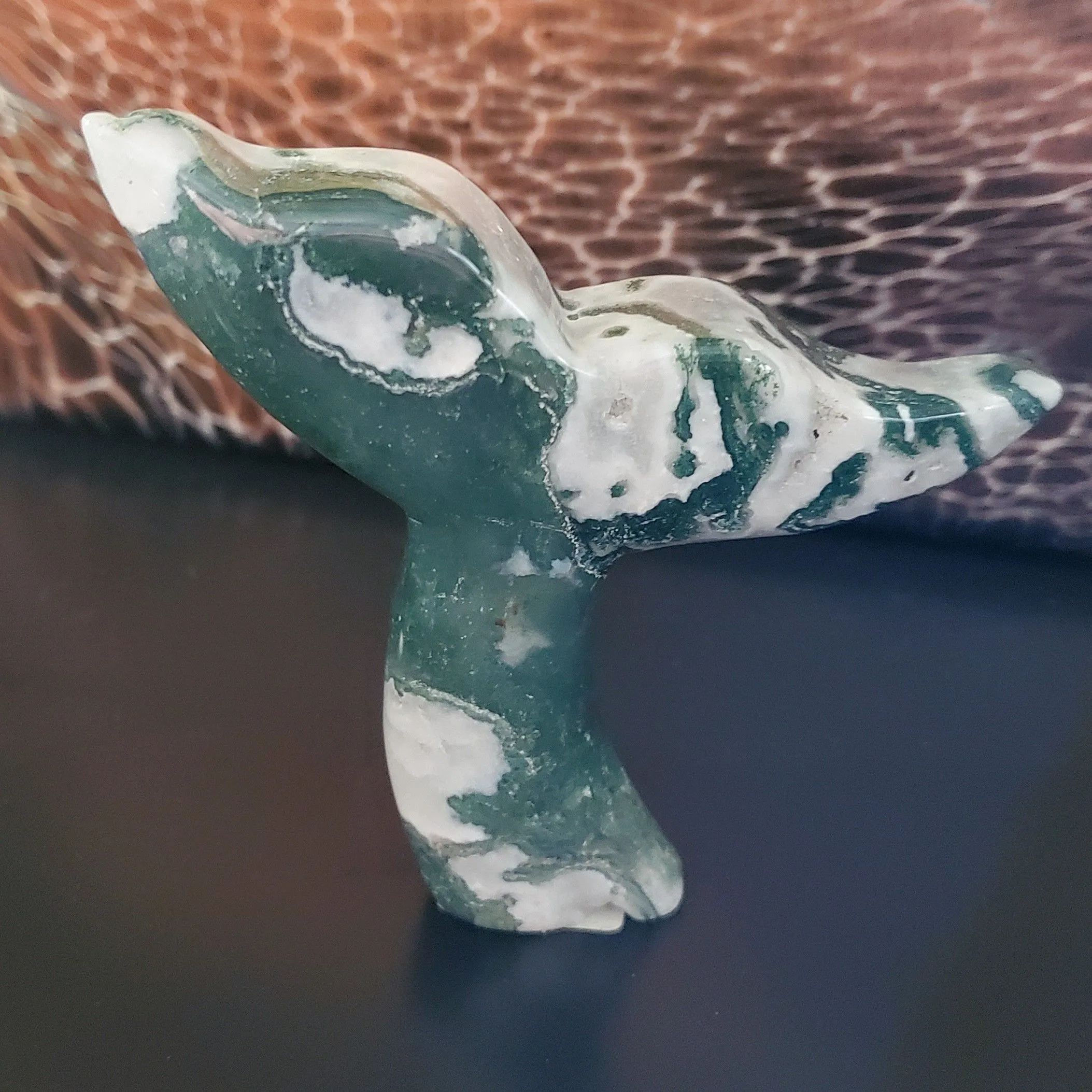 Product image for Moss Agate Dolphin Tail 1
