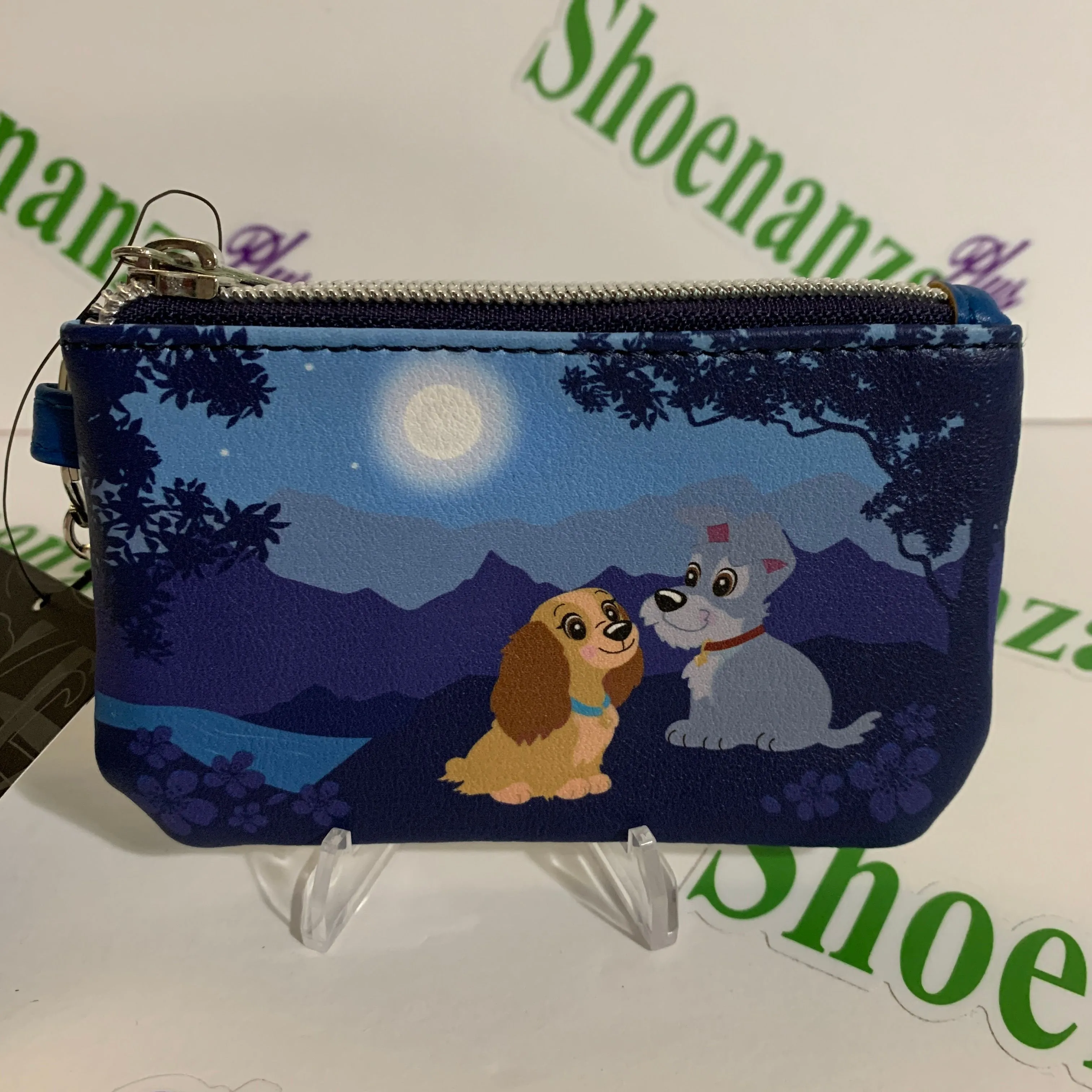Product image for Loungefly Cardholder Disney Lady The Tramp Moonlight Stroll ID Holder Key Ring