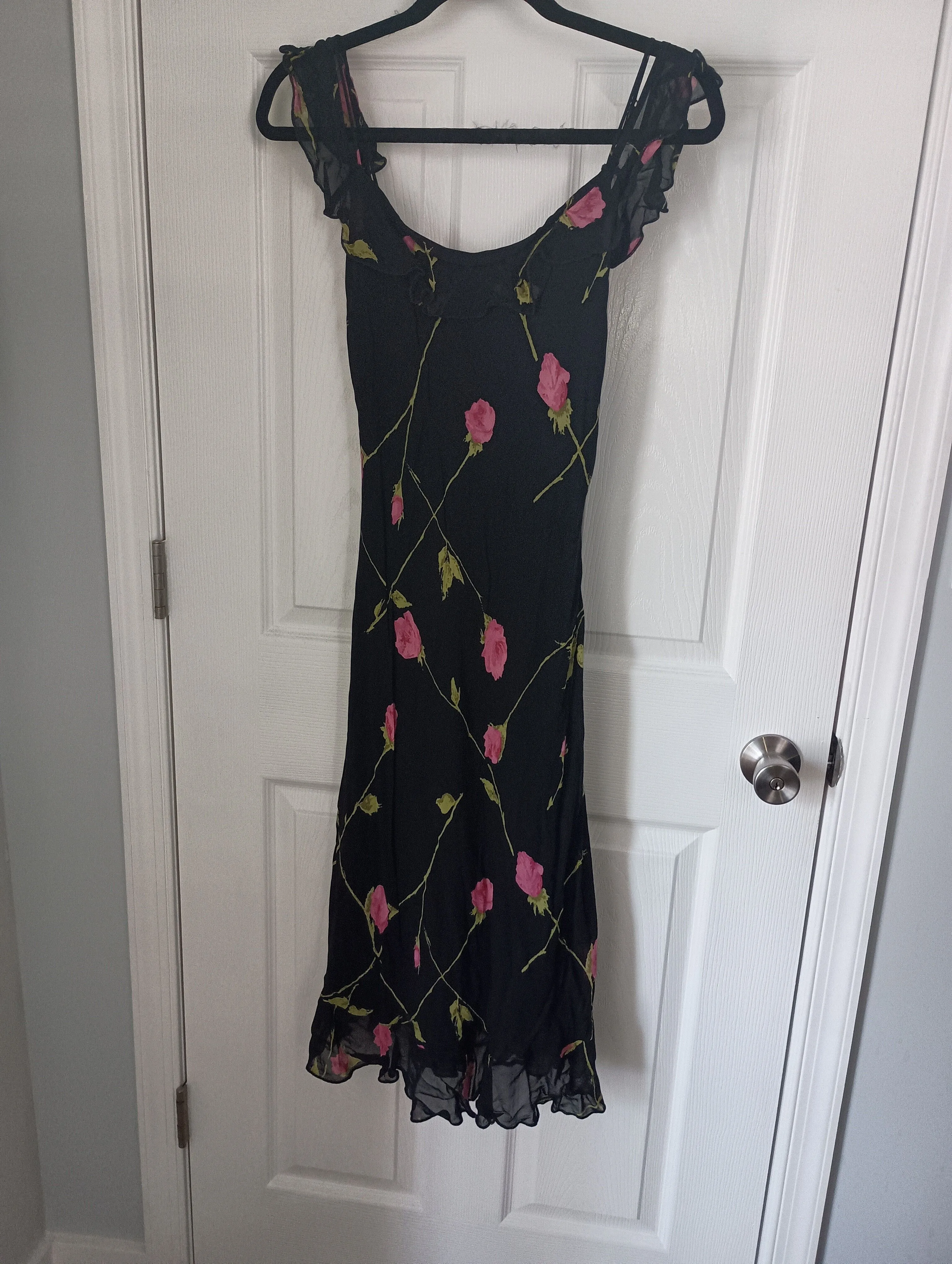 betsey johnson dress vintage Silk Floral  XS/S  Hotbox Vintage Betsey Johnson Vintage Rose Floral