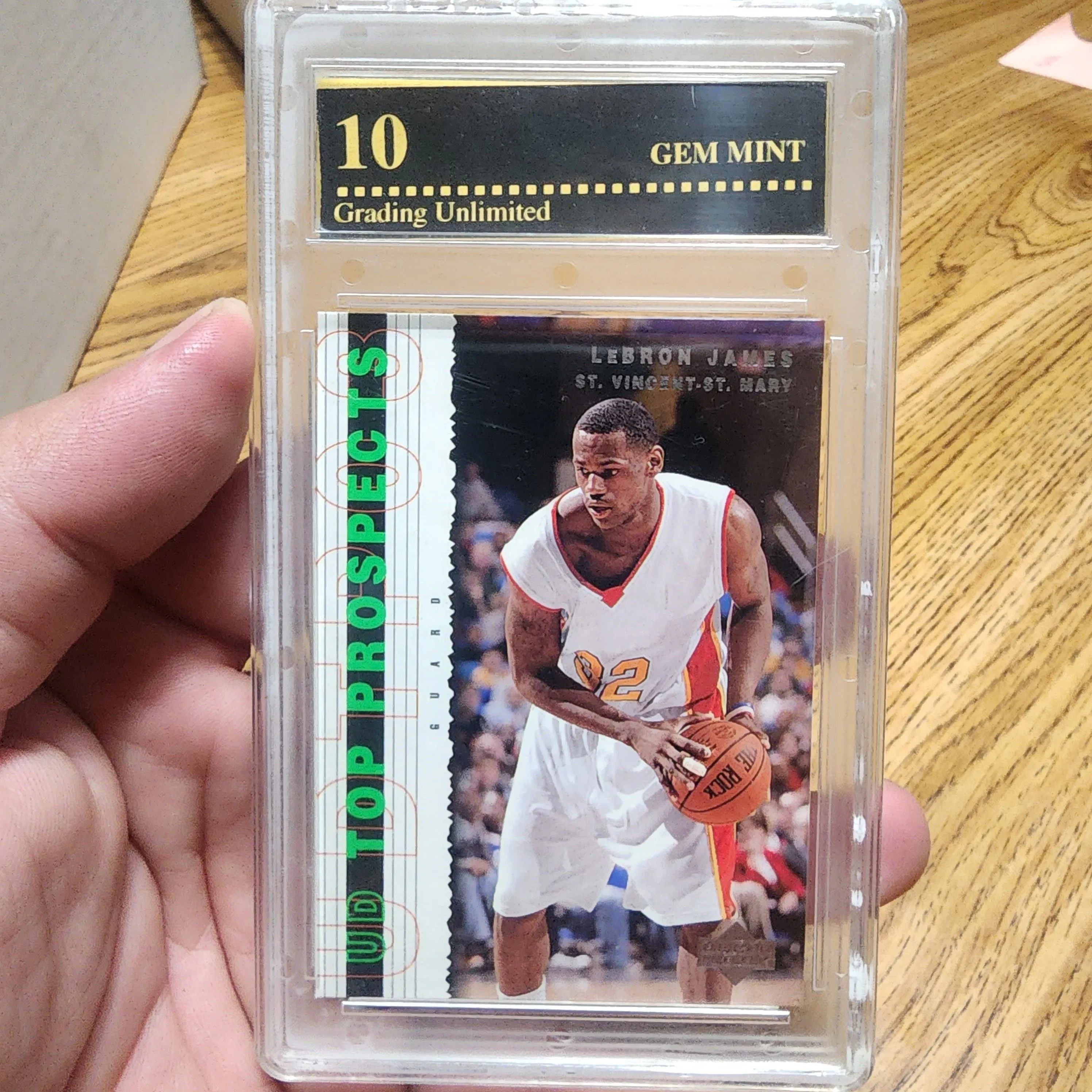 Product image for Lebron James Rookie Graded 10 upper deck
