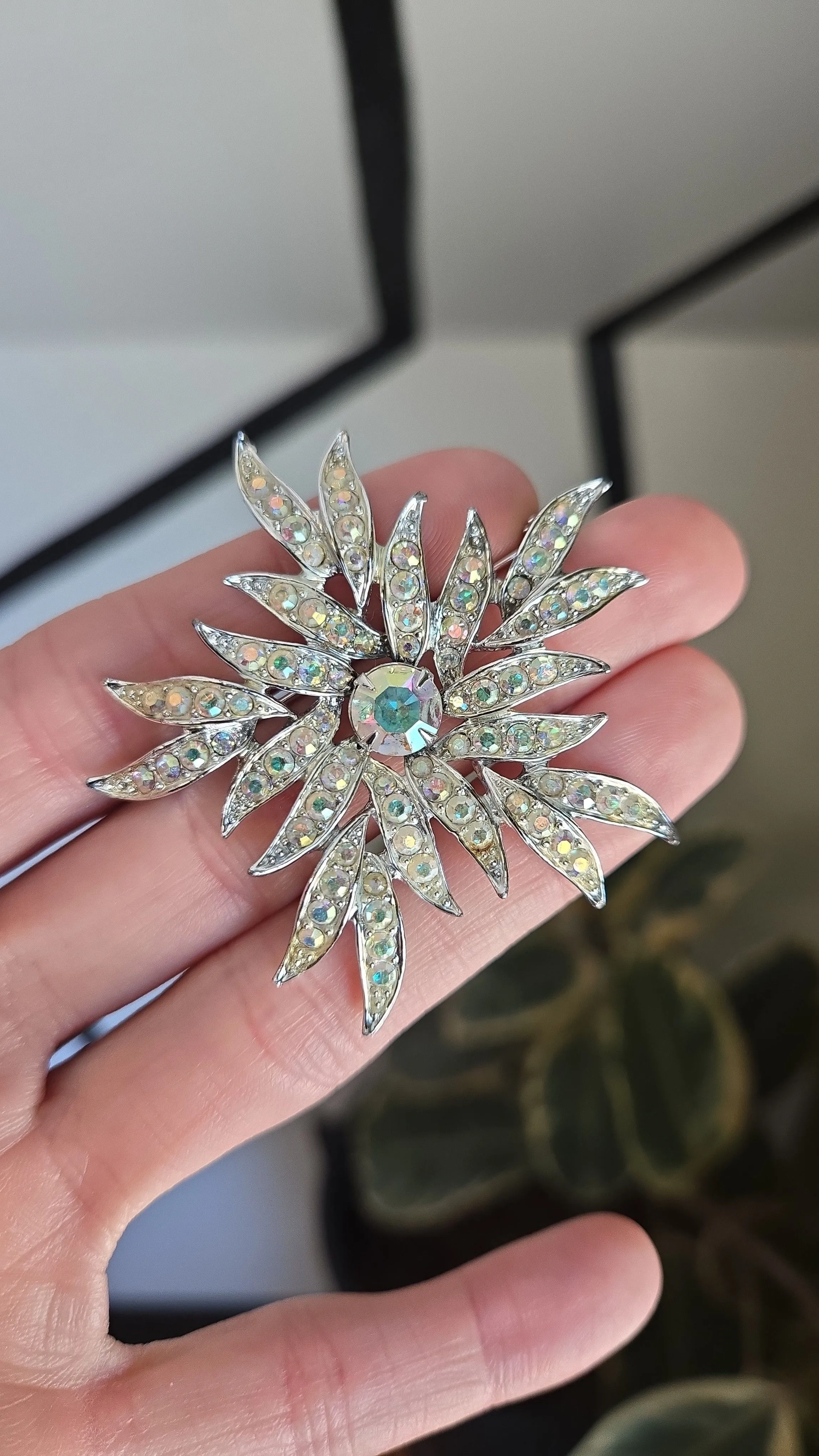 Product image for 23. Sarah Coventry  Iridescent Rhinestone Brooch 