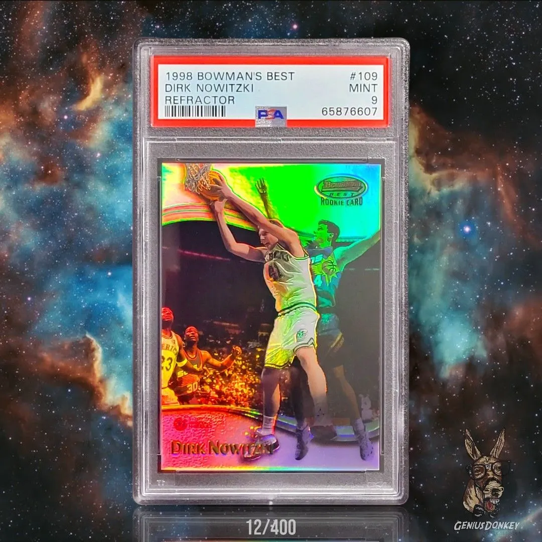 Product image for 1998 Bowman'S Best Dirk Nowitzki 109 Refractor PSA MINT 9