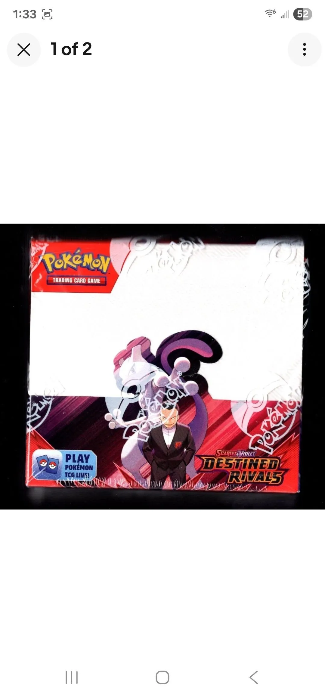destiny rivals booster box Destined Rivals Scarlet & Violet Pokemon Booster Box main image 0