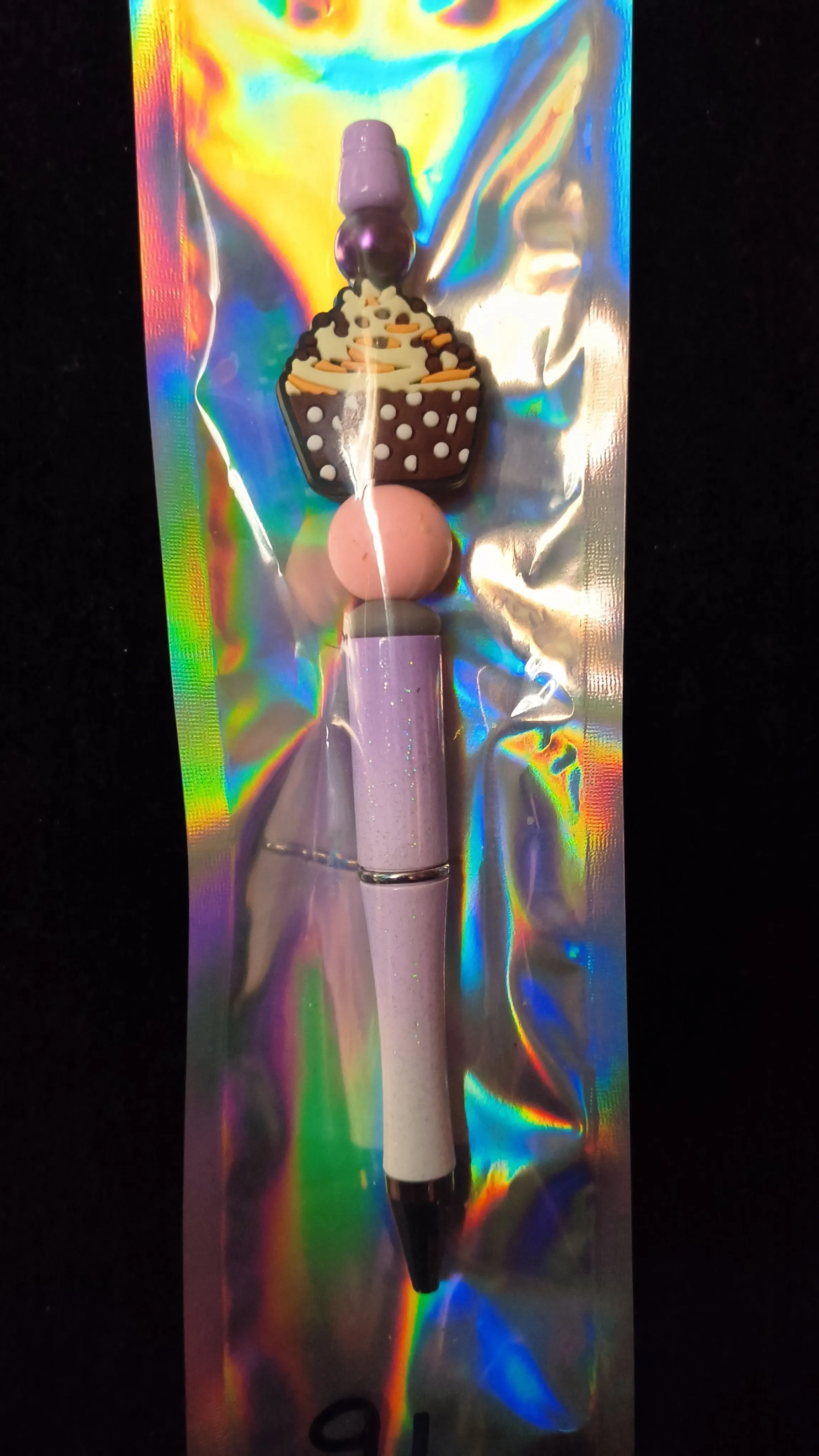 Product image for Beadable Pens - Purple to white ombre Cupcake #91