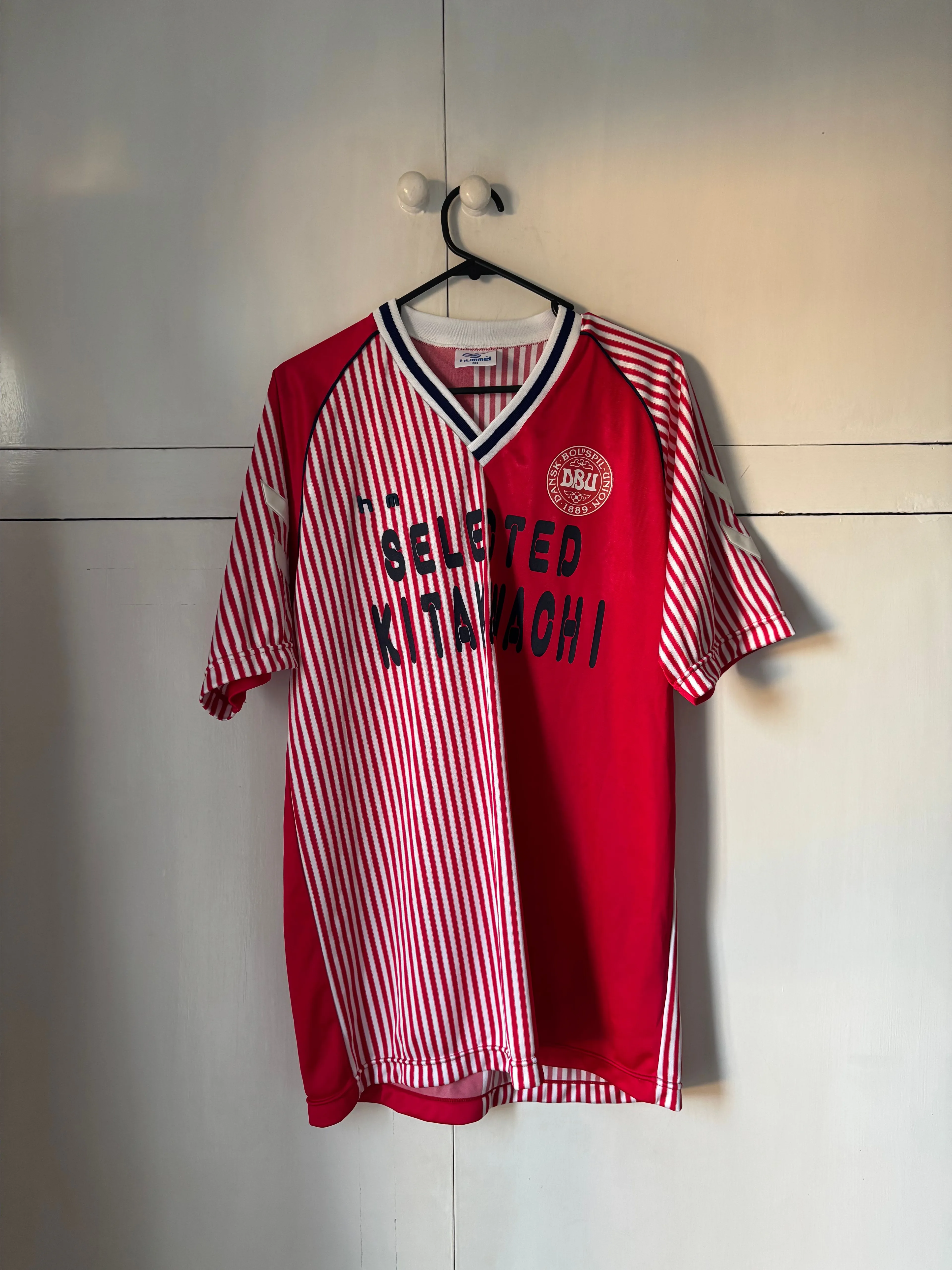 Product image for 1980s Denmark Hummel Home Shirt (Very Good) L / XL
