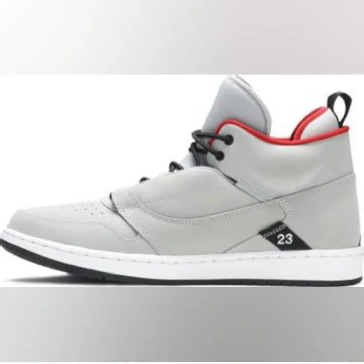 Mens Nike Jordan Fadeaway NEW Size 12 🔥 Wolf Grey Red Shoes