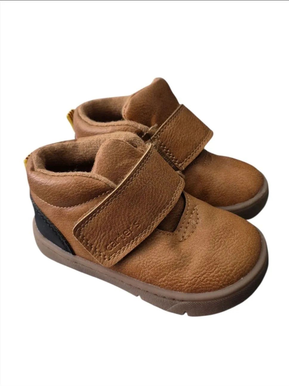 Product image for Carter's Unisex Hook & Loop Boot Sneakers Size 5M Tan & Black EUC