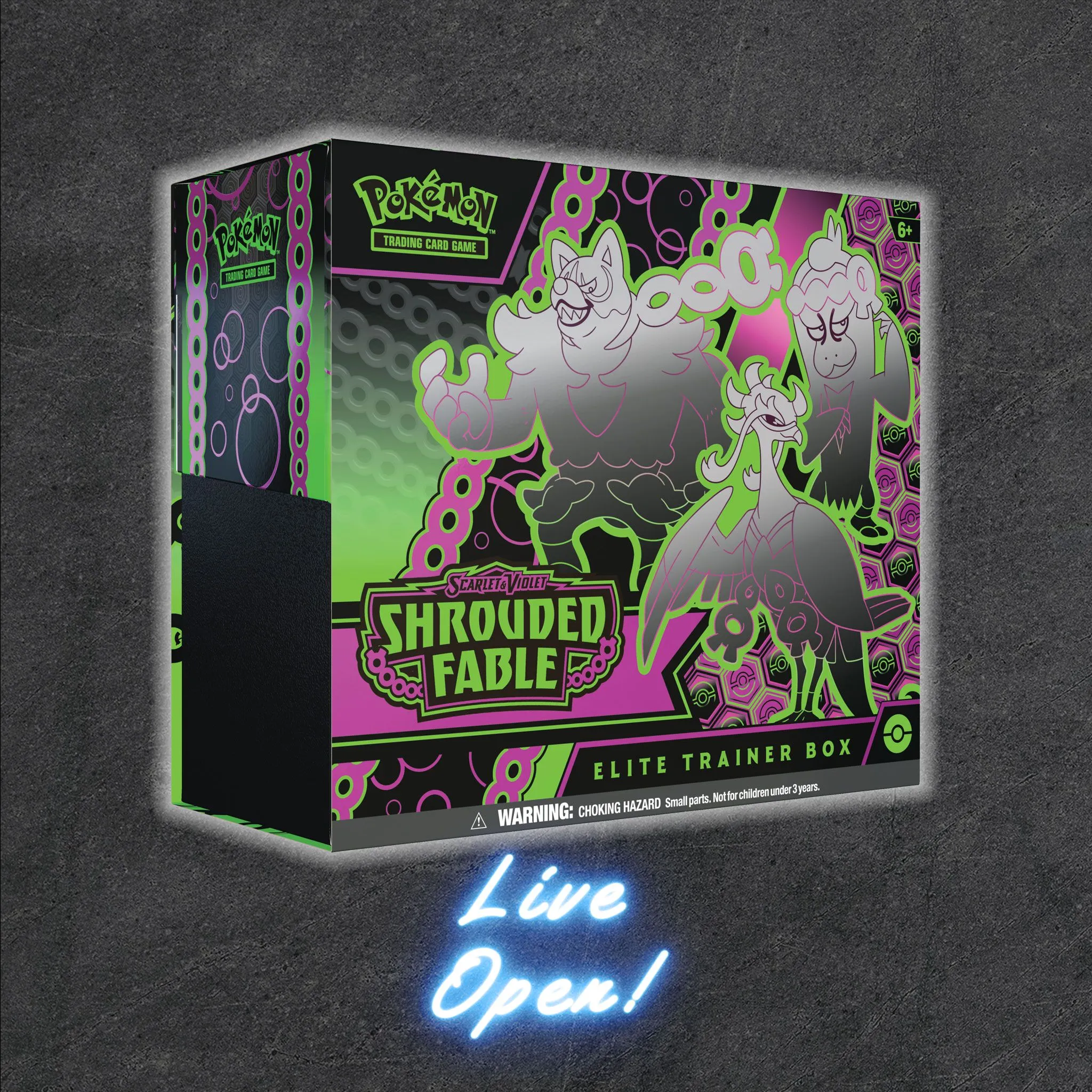 Product image for Pokémon Shrouded Fable Elite Trainer Box (Live Open)