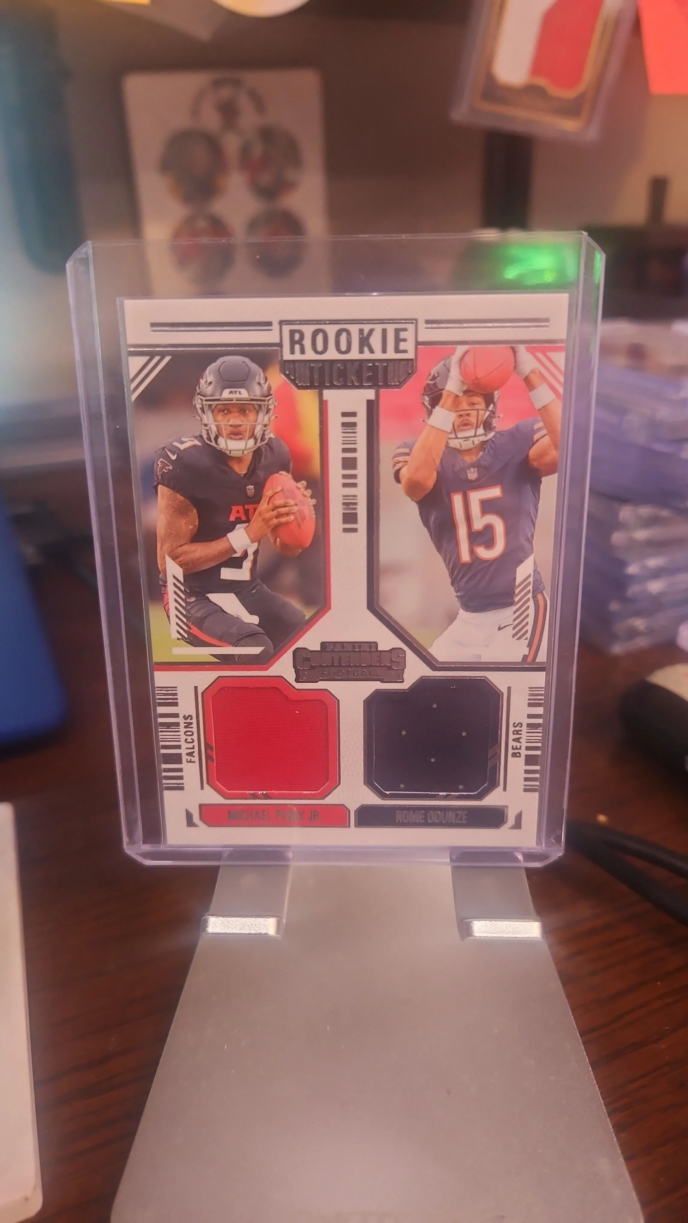 Product image for Michael Penix/ Rome Odunze Dual Patch...2024 Contenders Rookie Ticket...Falcons...Bears