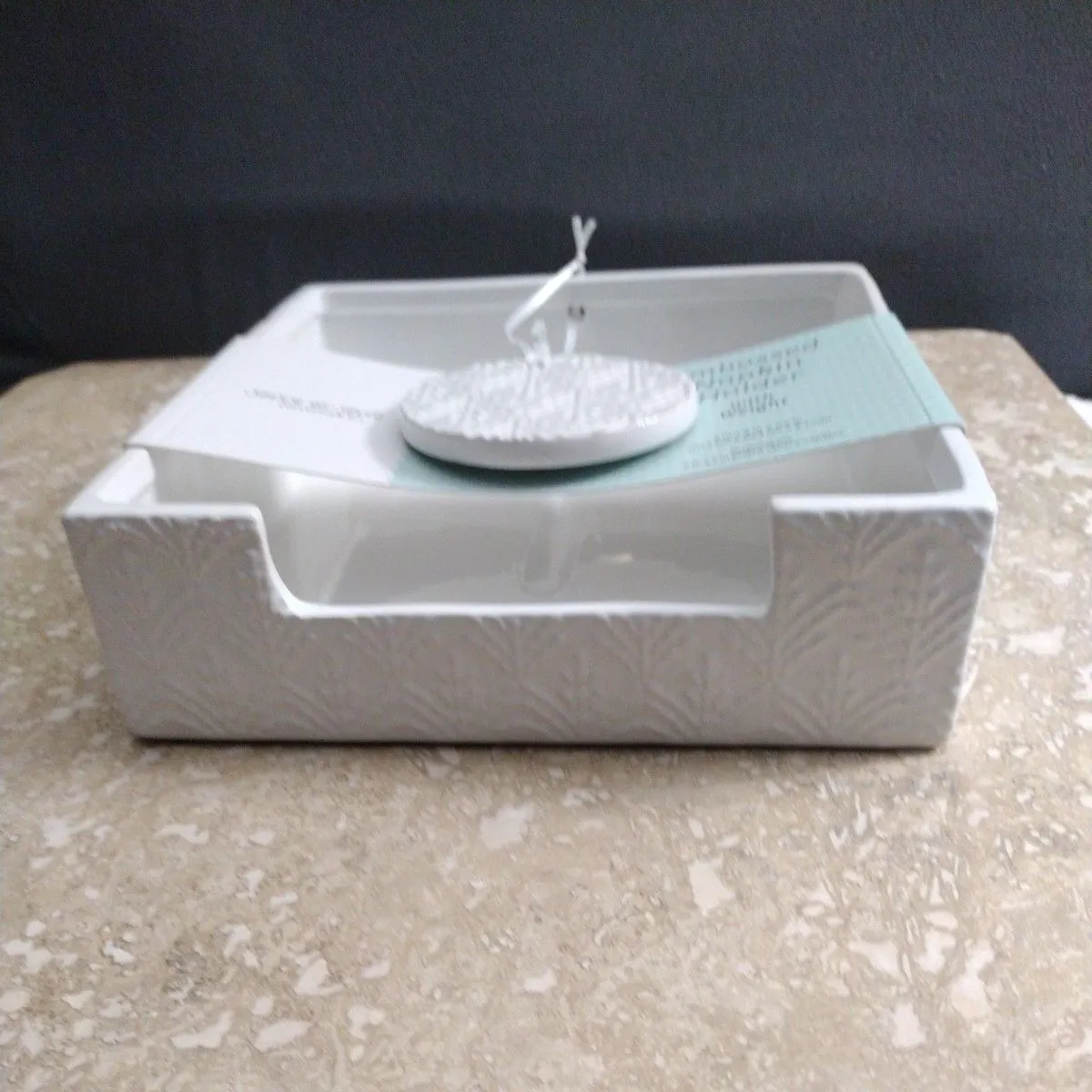 Product image for Porcelain Napkin Holder holds 6" in Square NWT