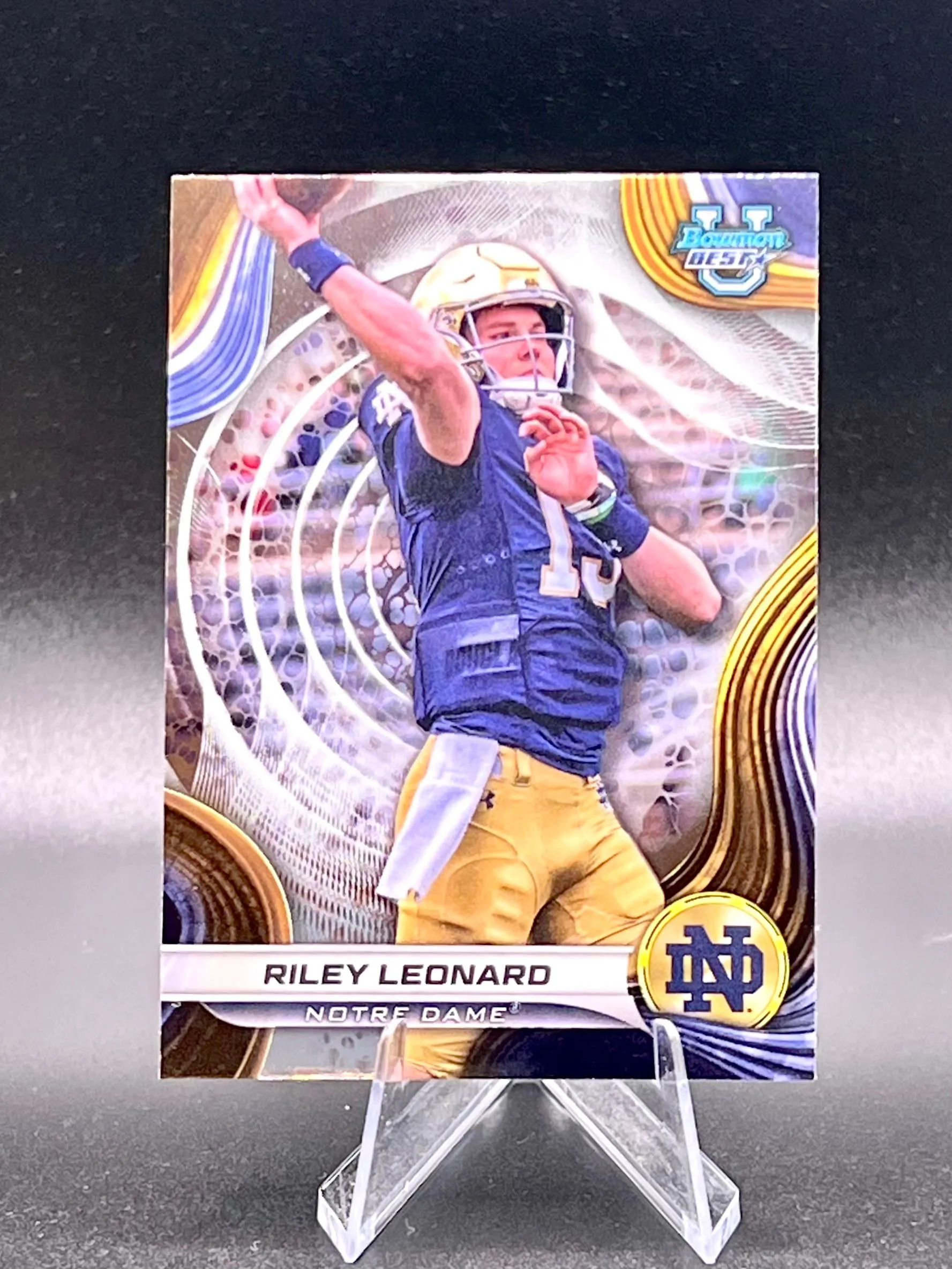 Product image for Riley Leonard 2024 Bowman Best Chrome U Notre Dame RC Rookie