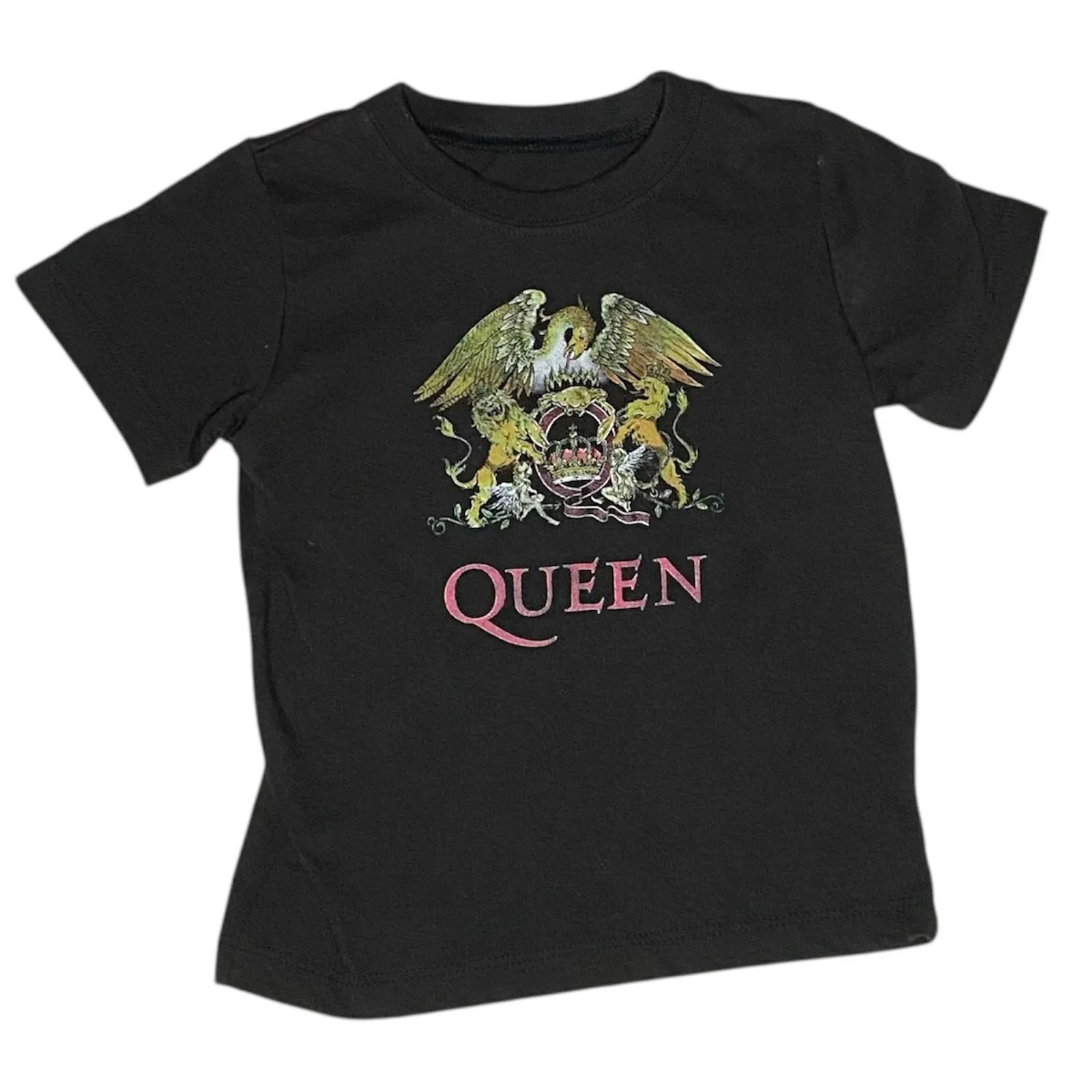 Product image for Queen Official Merch Black Graphic T-Shirt Size 2T