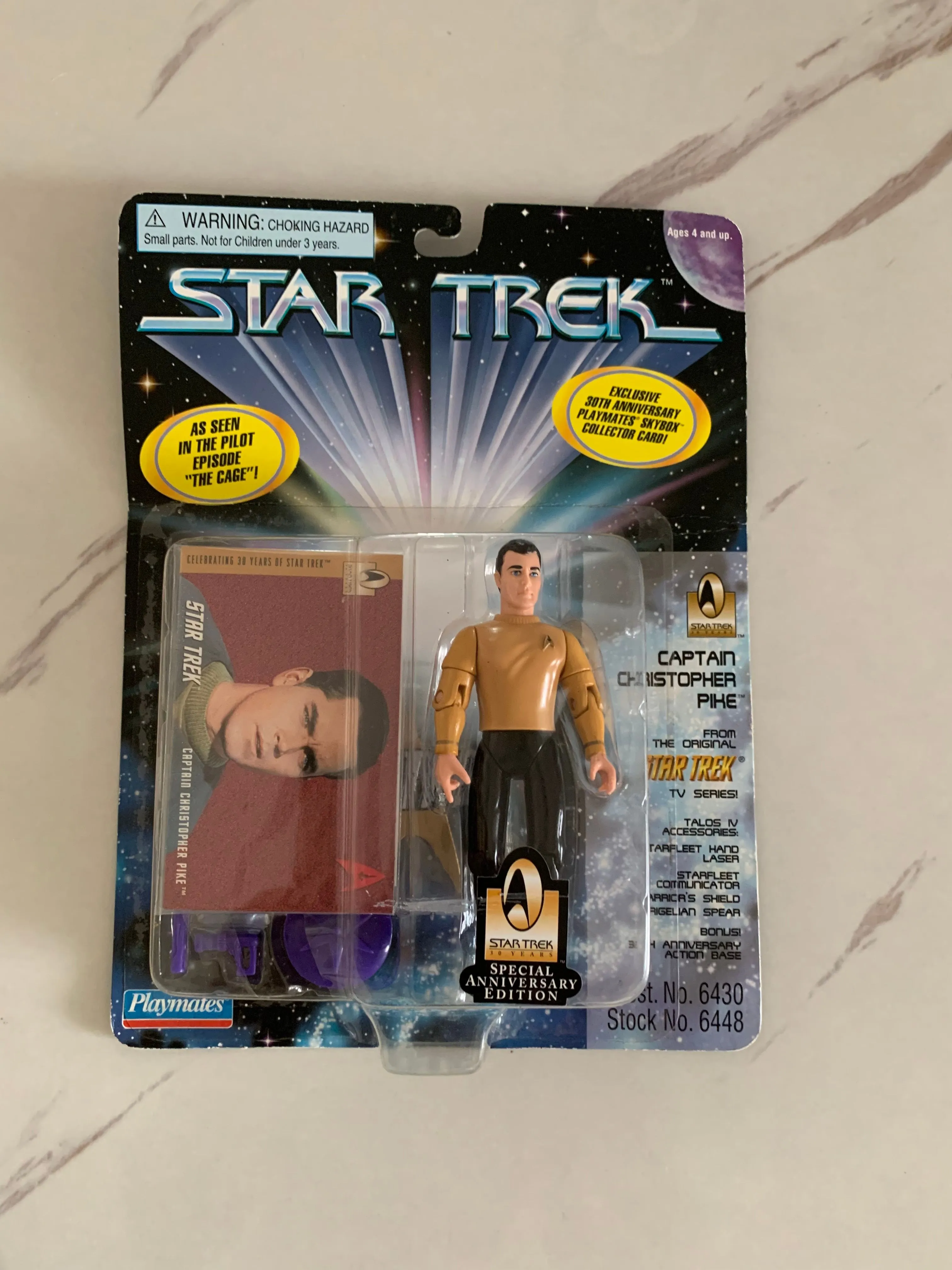 Product image for 1996 Star Trek CAPTAIN CHRISTOPHER PIKE Action Figure 30th Anniversary Playmates