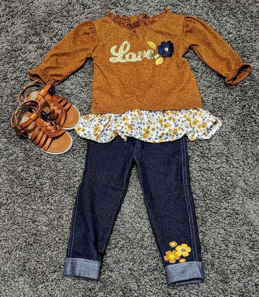 Product image for Little lass toddler girls 24 months 2 piece baby outfit .( does not come with shoes)