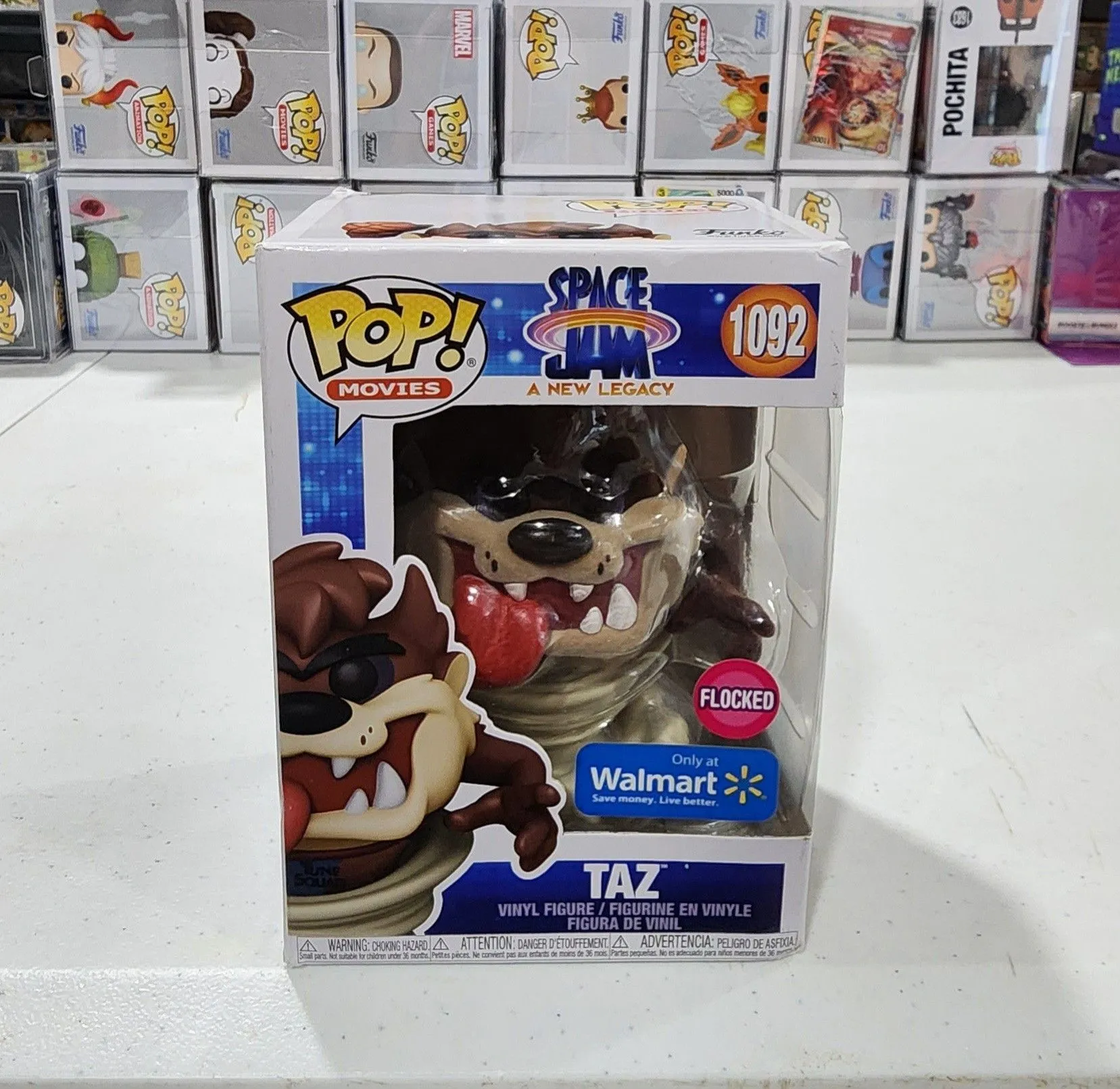 Product image for Funko Pop Space Jam A New Legacy Taz Flocked Walmart Exclusive # 1092
