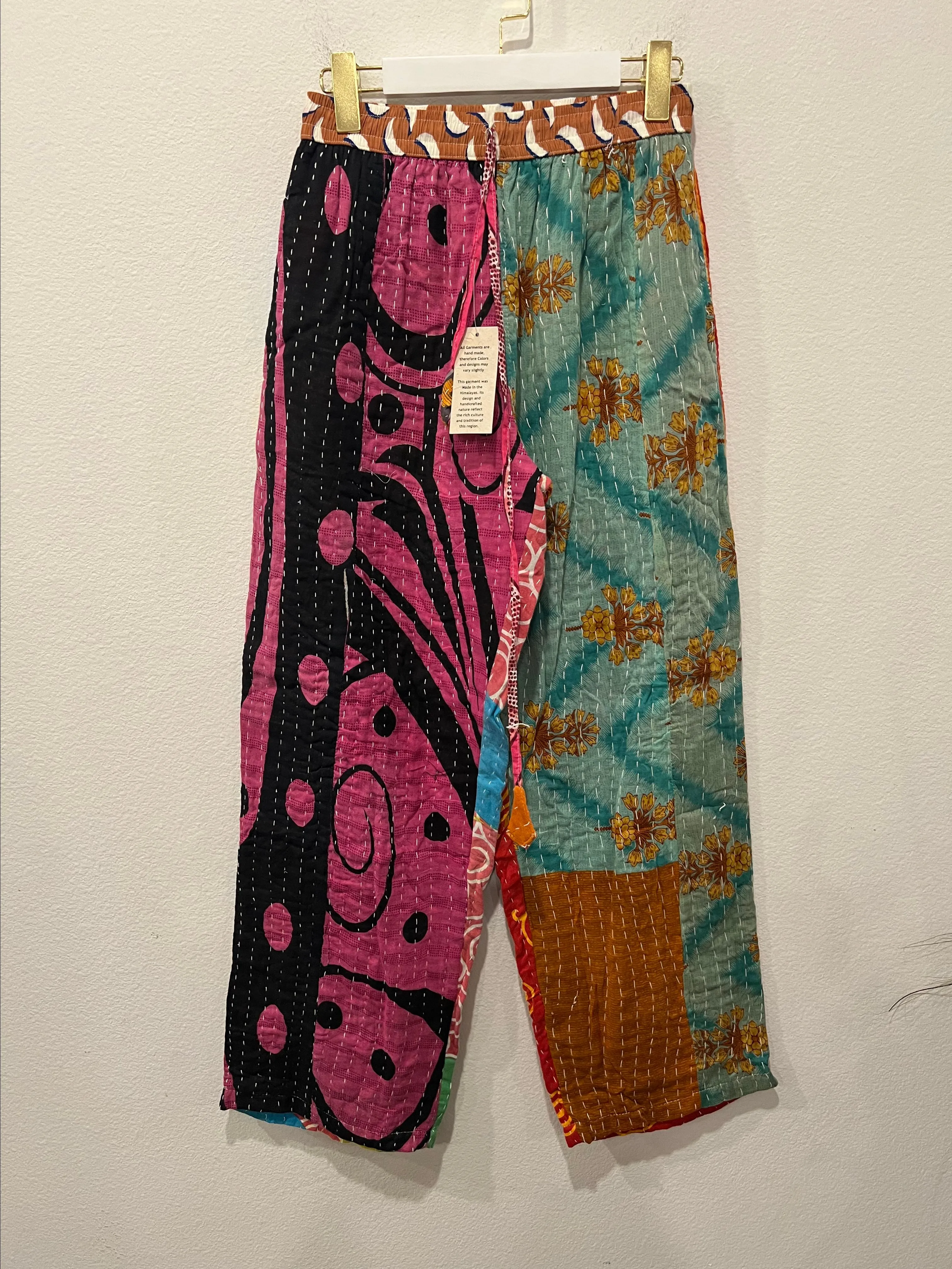 Product image for Colorful Quilted Patchwork Pants by Kathmandu Size M/L